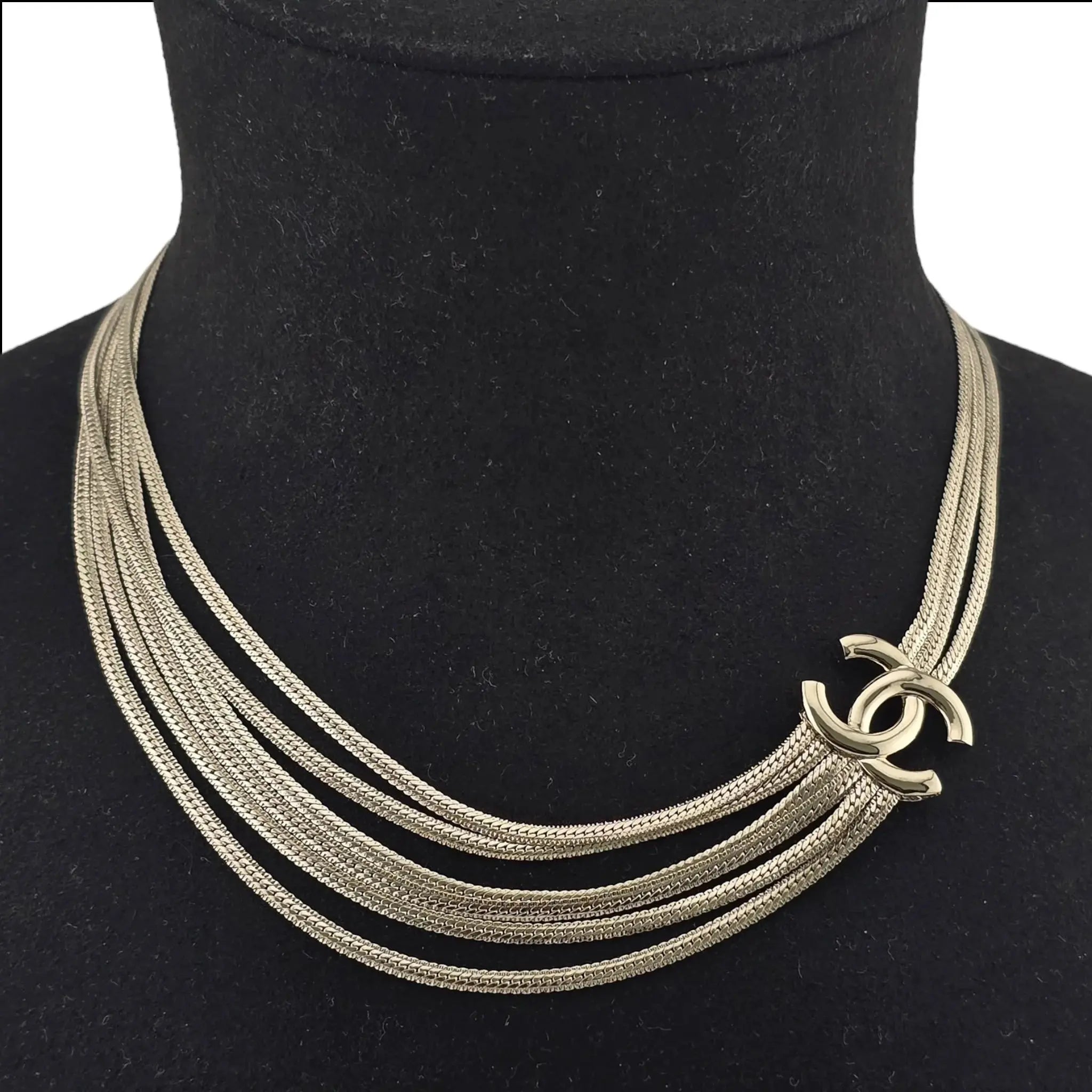 Chanel CC Gold Layer Necklace 2022 CHANEL