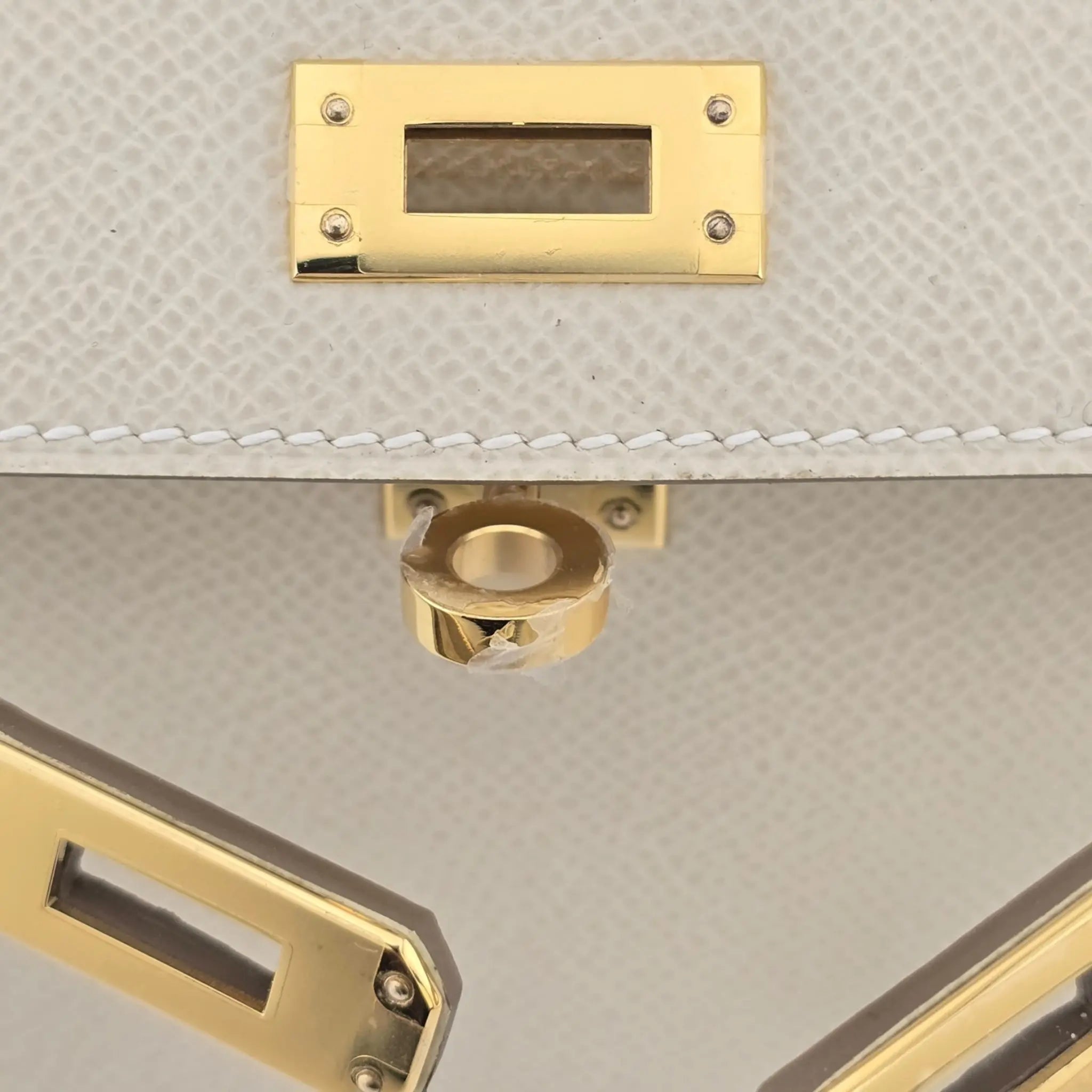 Hermes Mini Kelly II Epsom Craie Gold Hardware Bag HERMES