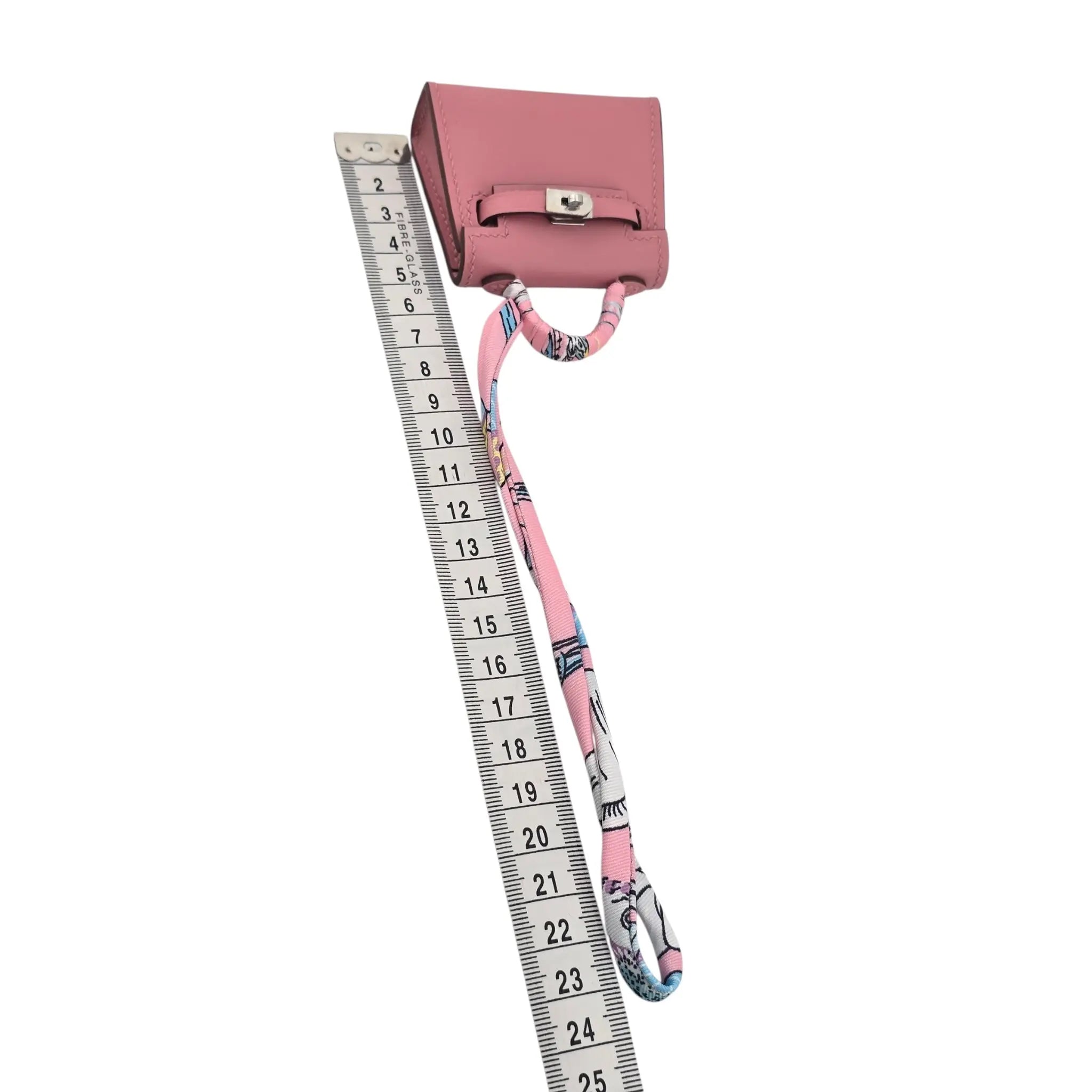 Hermes Rose Sakura Tadelakt Mini Kelly Twilly Bag Charm Palladium Hardware HERMES