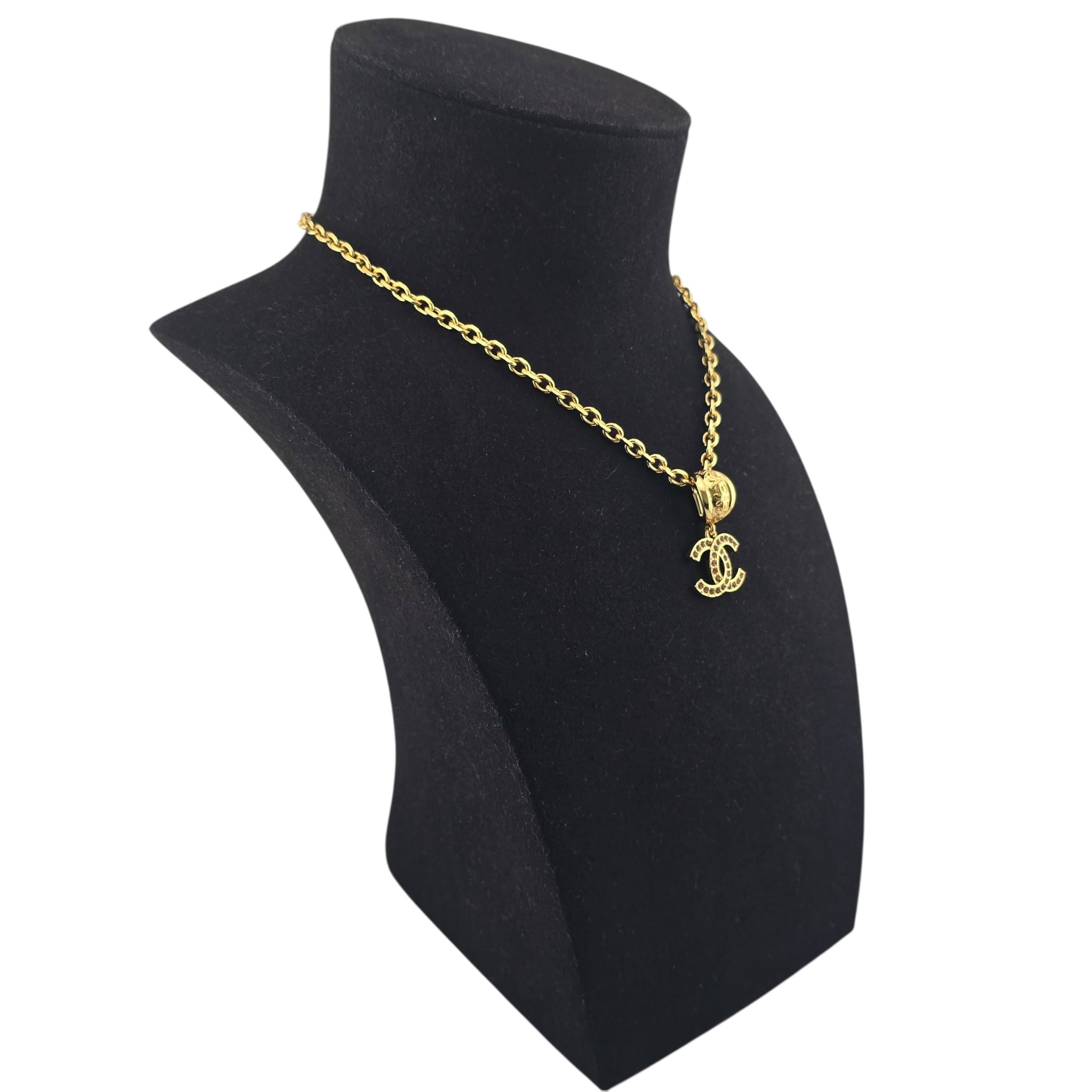 Chanel CC Gold Pendant Necklace 2025 CHANEL