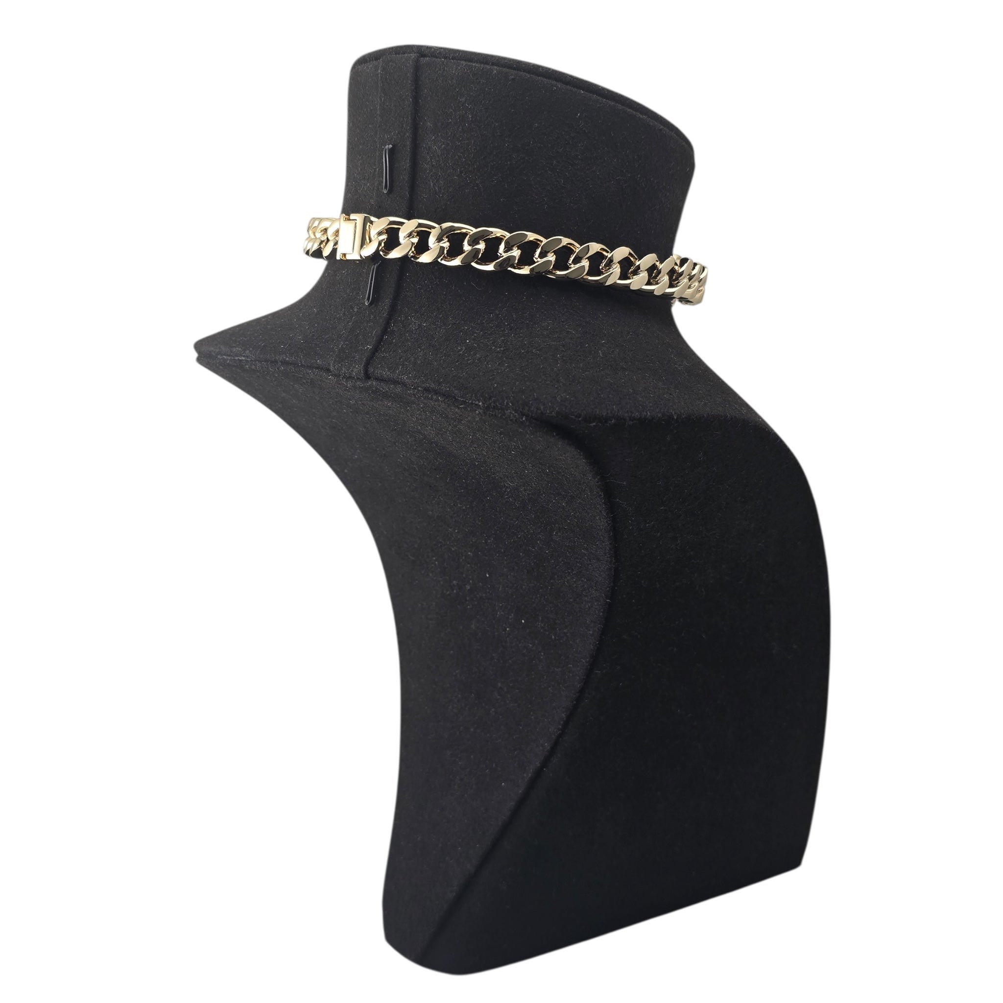 Chanel CC Metal Chain Link Choker Gold Necklace L 2022 CHANEL