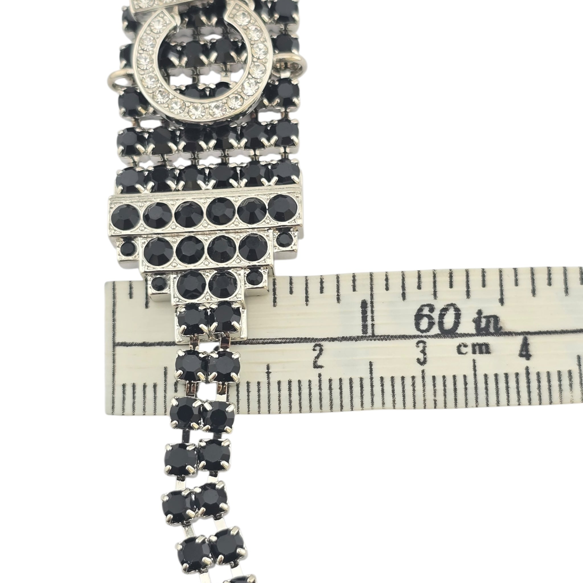 Chanel CC Black Crystal Choker Necklace 2020 CHANEL