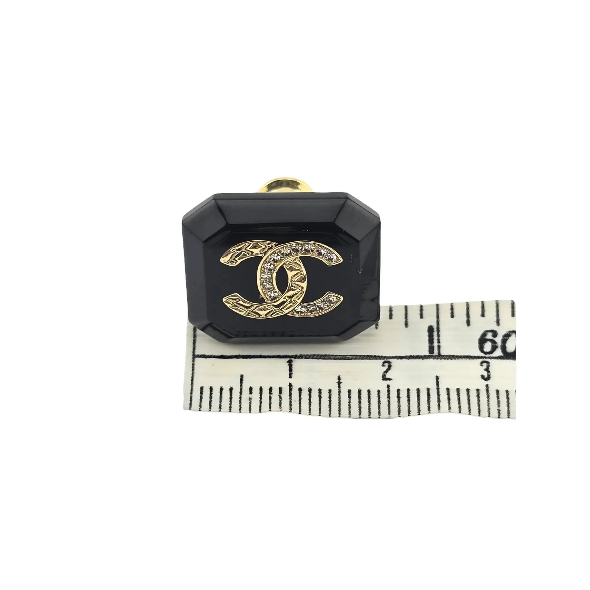 Chanel CC No 5 3 Black Gold Brooch 2023 CHANEL