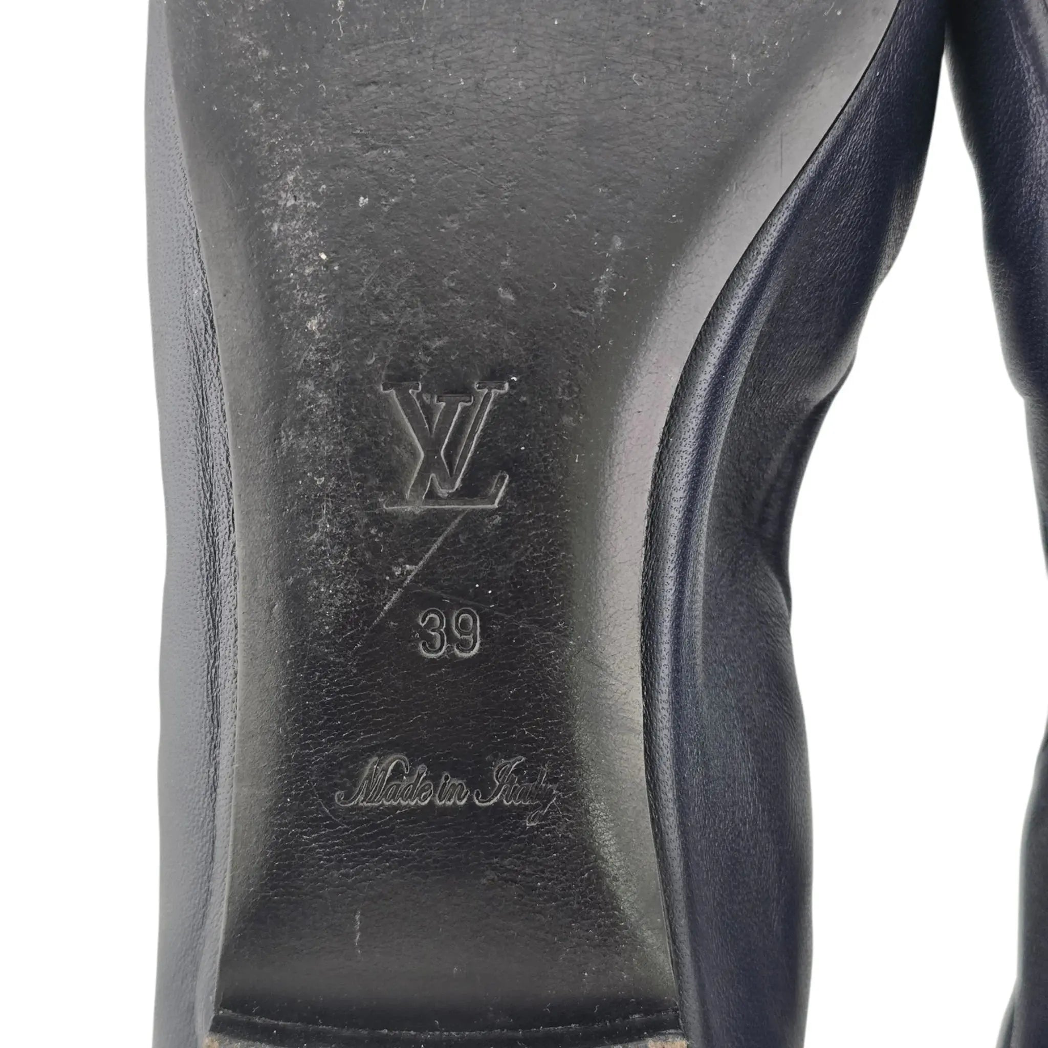 Louis Vuitton LV Flirty Navy Blue Python Ballet Flats 39 LOUIS VUITTON