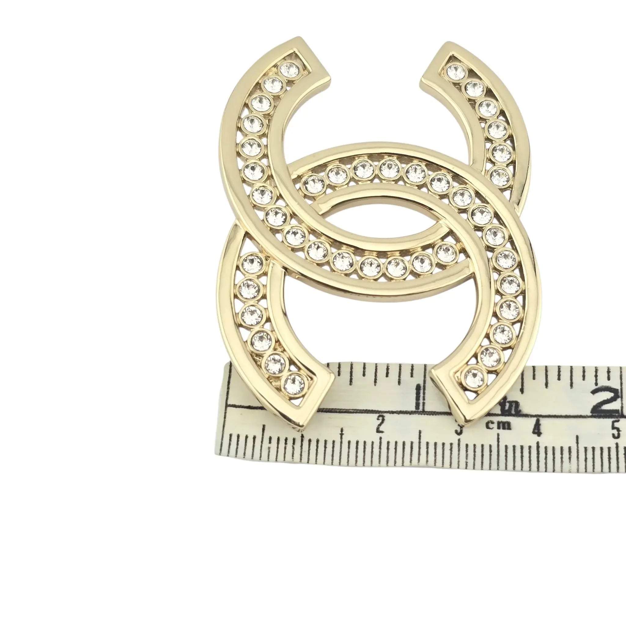 Chanel CC Gold Crystal Brooch B23 CHANEL