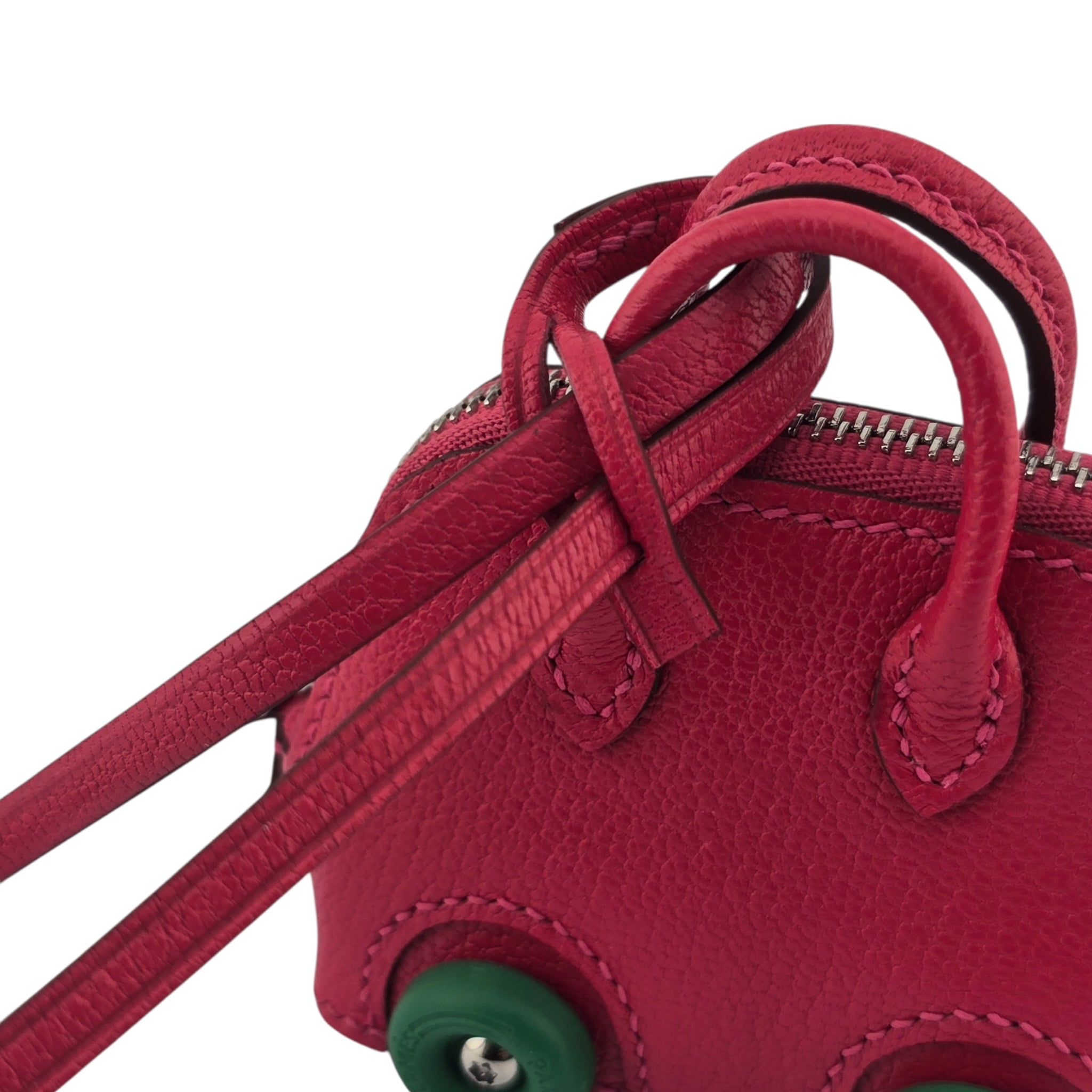 Hermes Bolide On Wheels Bag Charm Rose Extreme HERMES
