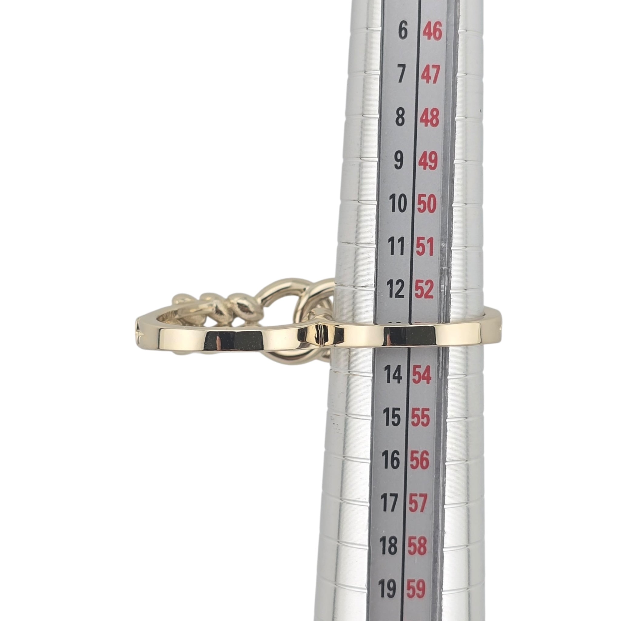 Chanel CC Gold Crystal Floral Ring B23 CHANEL