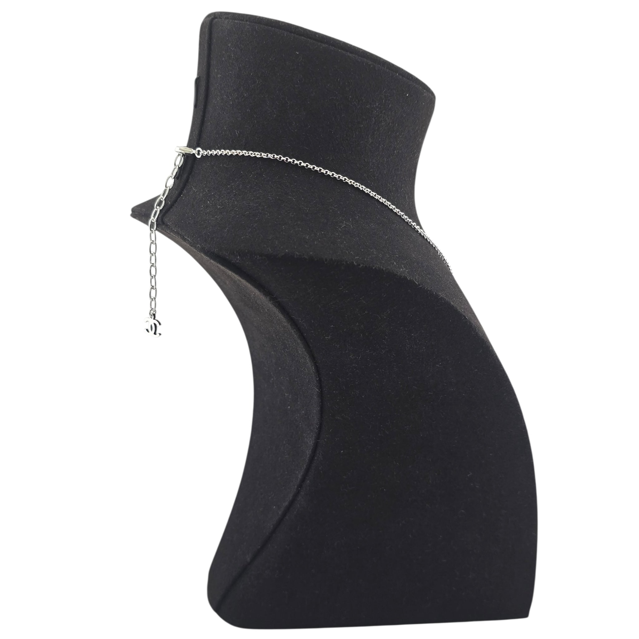 Chanel CC Silver Drop Pendant Necklace 2025 CHANEL