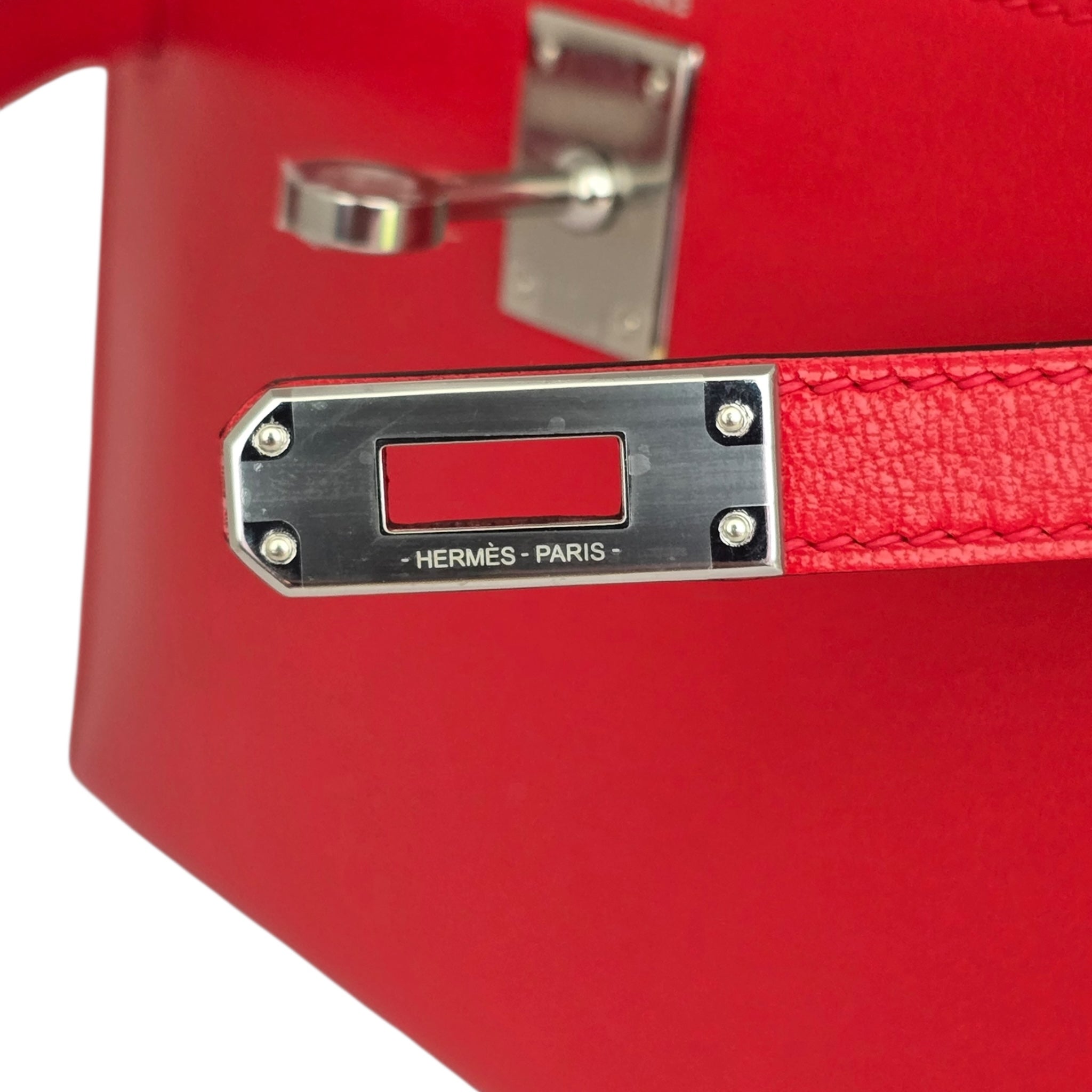 Hermes Mini Kelly II Rouge De Coeur Chèvre Chamkila Palladium Hardware HERMES