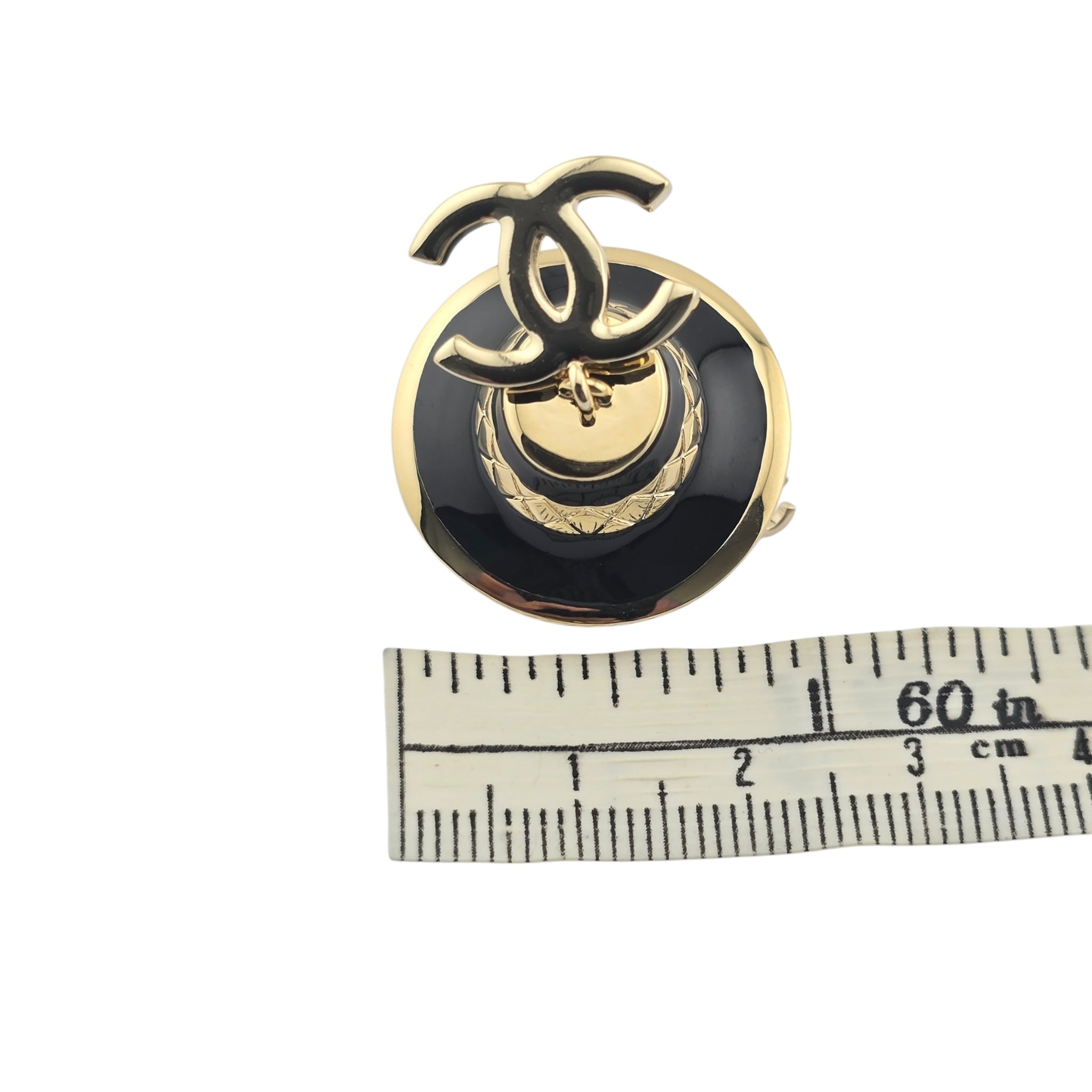 Chanel CC Robot Gabrielle Doll Black Earrings 25B CHANEL