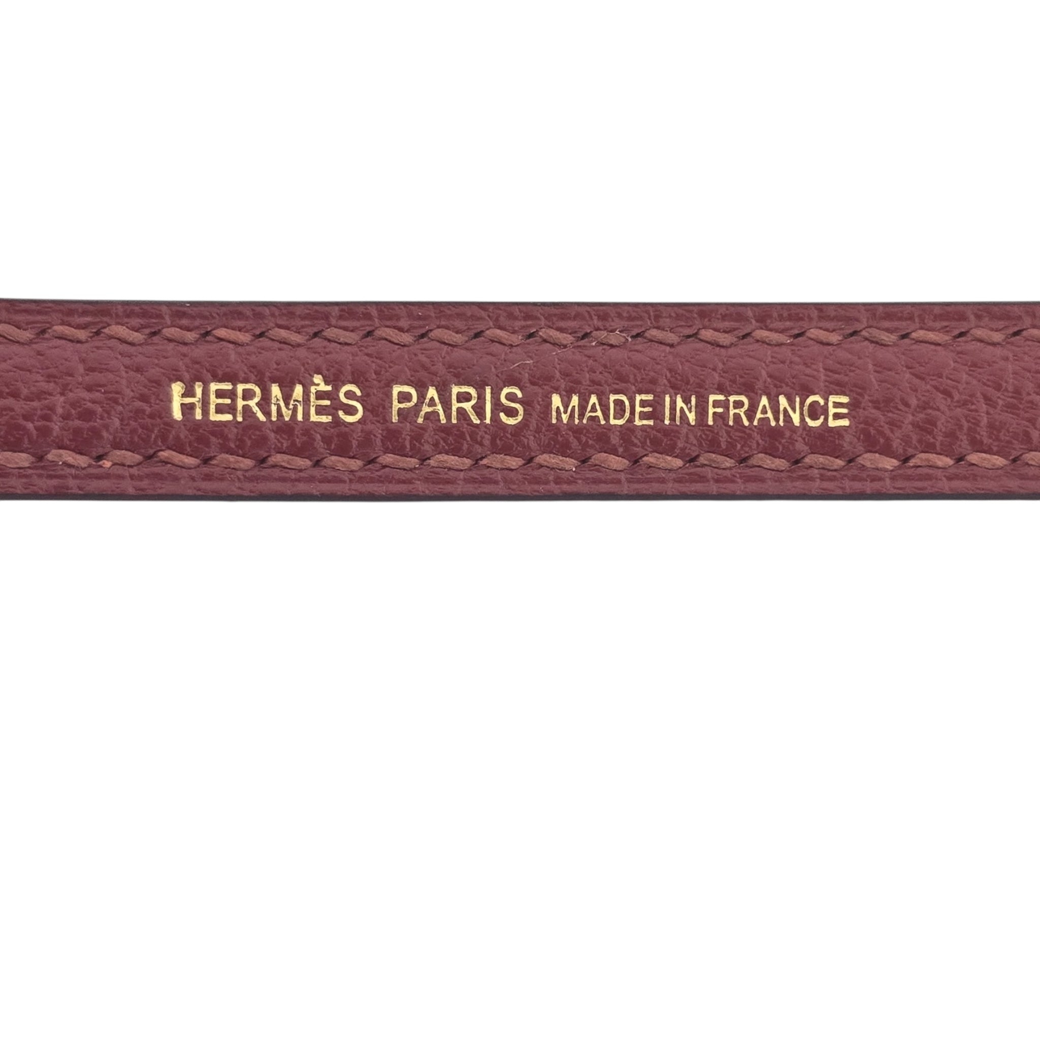 Hermes Mini Kelly II Sellier Rouge H Chèvre Gold