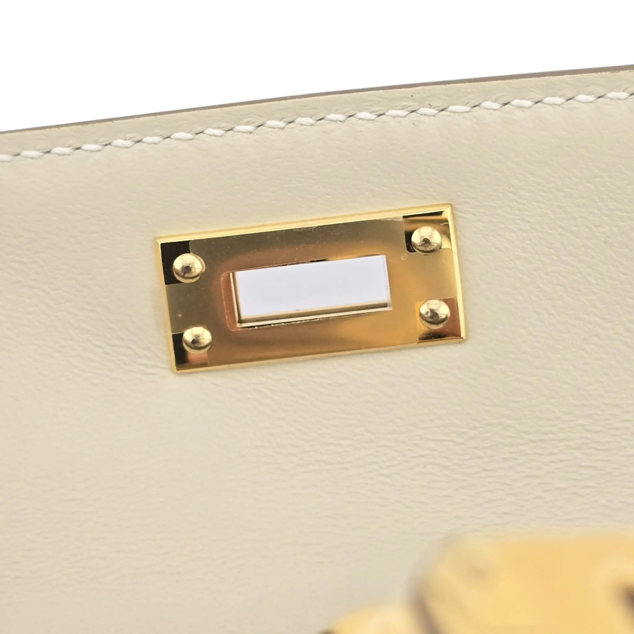 Hermes Mini Kelly II Epsom Craie Gold Hardware Bag HERMES