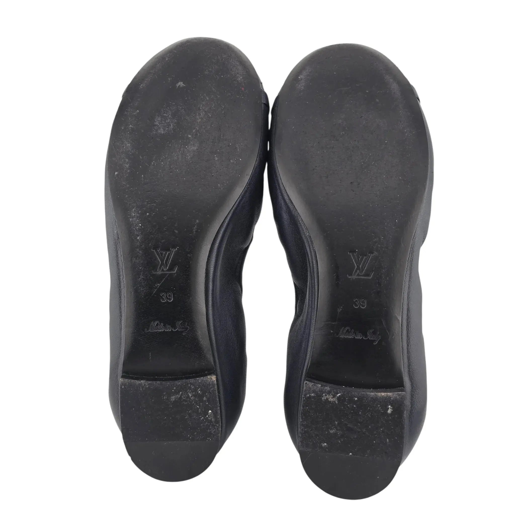 Louis Vuitton LV Flirty Navy Blue Python Ballet Flats 39 LOUIS VUITTON