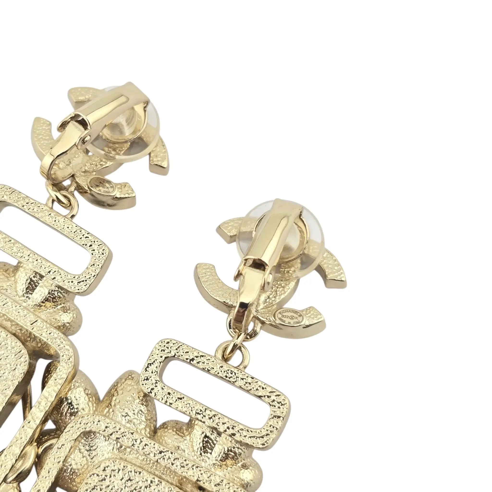 Chanel CC Floral Perfume Bottle Clip-On Earrings 2022 CHANEL