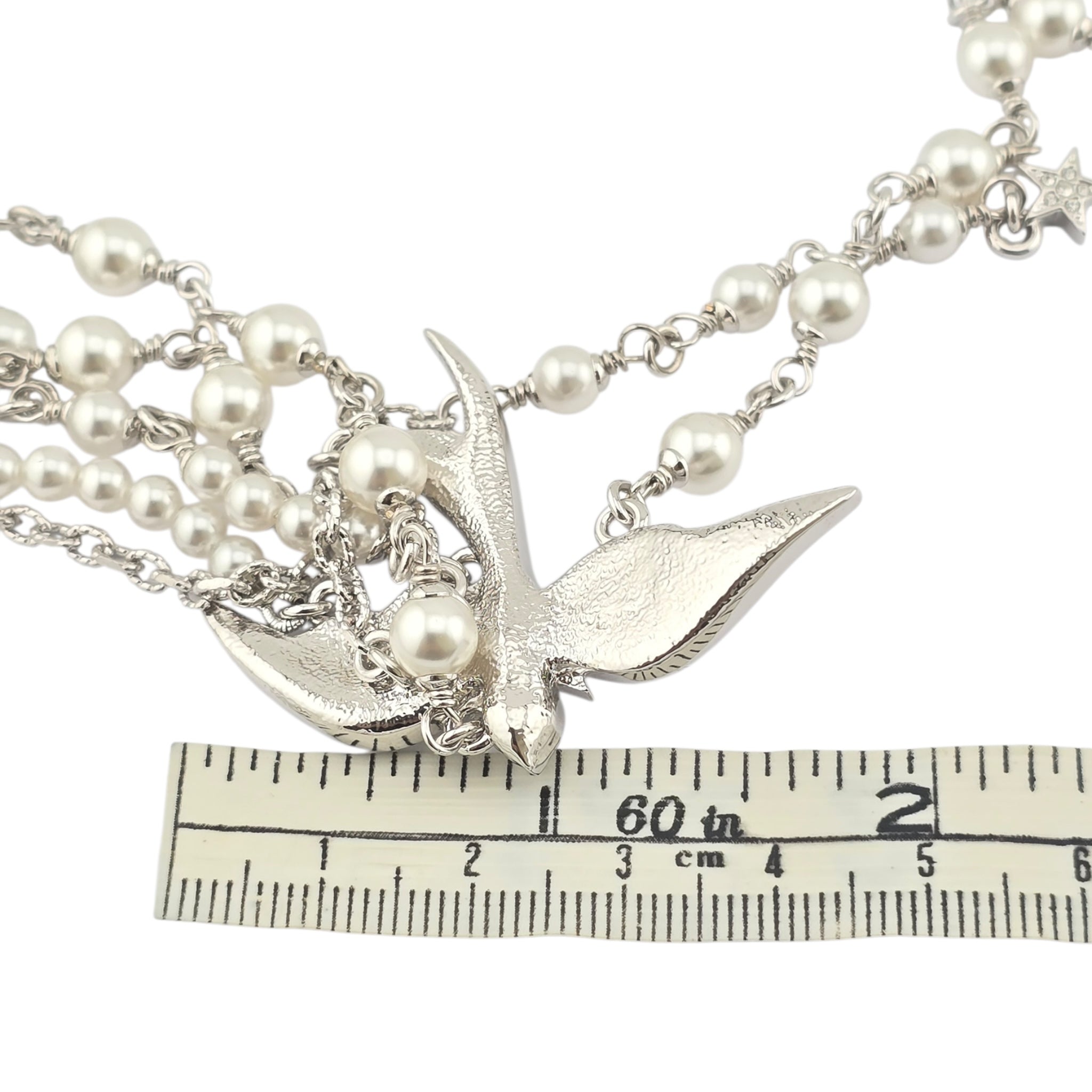 Chanel CC Silver Bird Long Belt / Necklace SS25 CHANEL