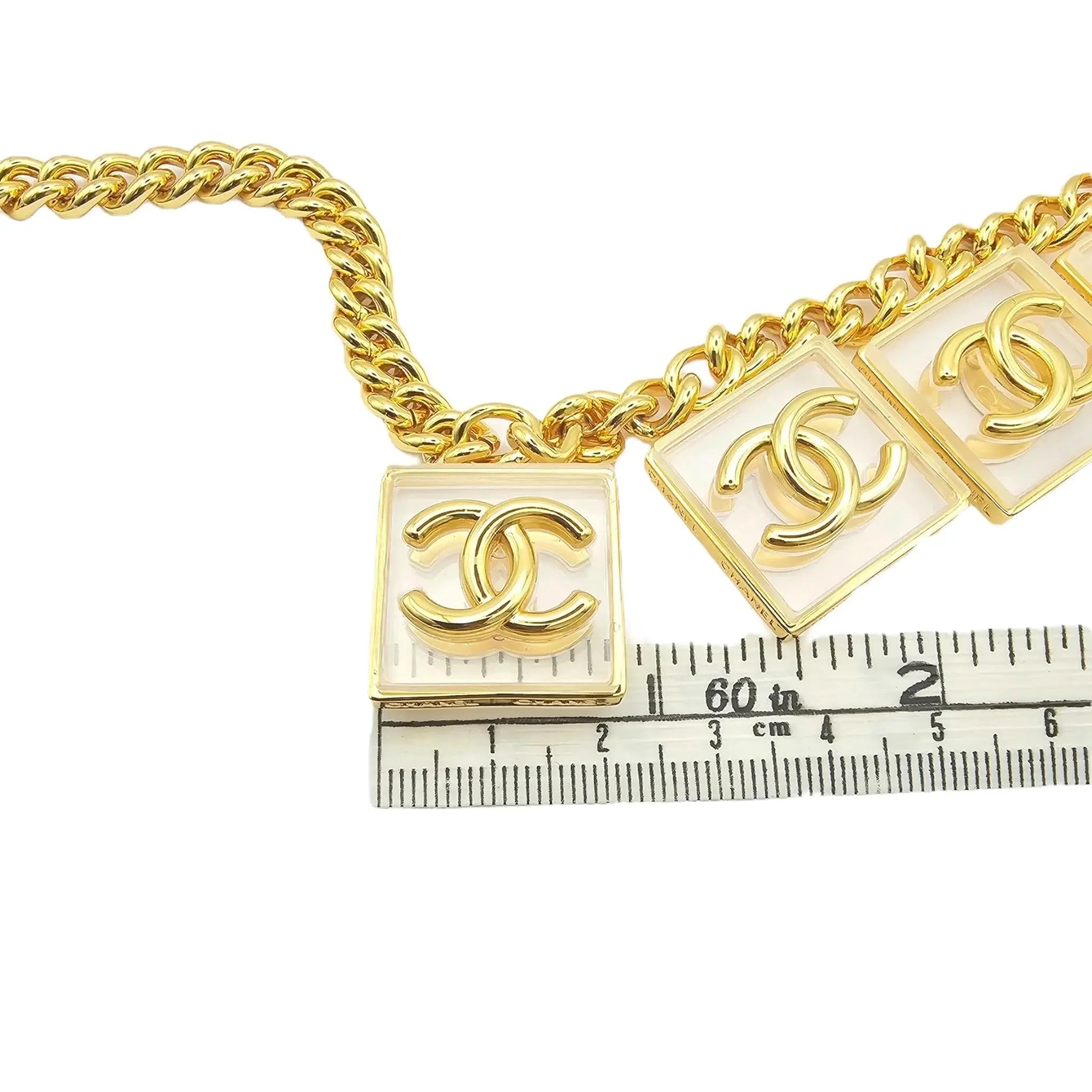 Chanel 2023 CC Transparent Pendant Necklace SS23 CHANEL