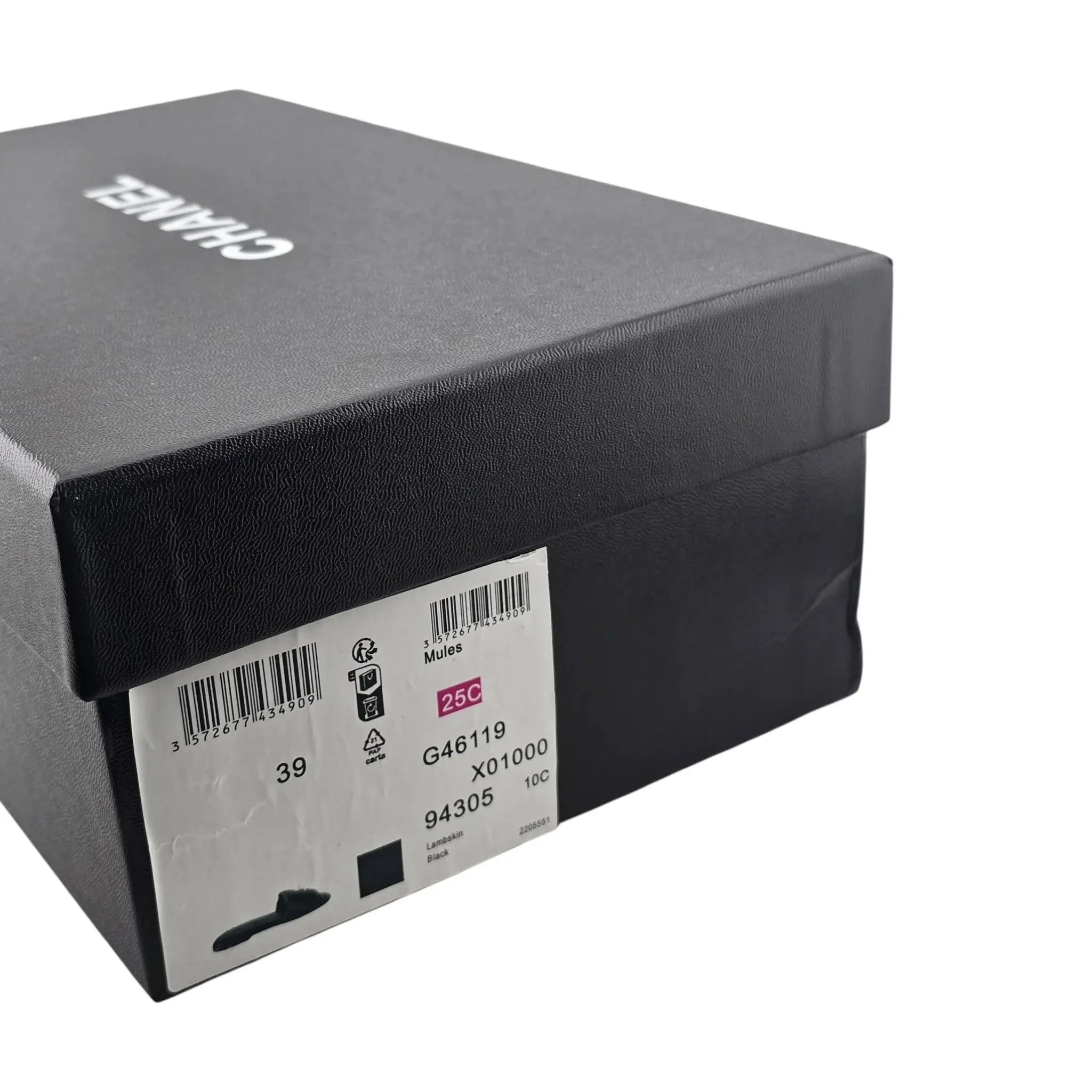 Chanel CC Lambskin Quilted Turnlock Black Gold Sandals 39 CHANEL