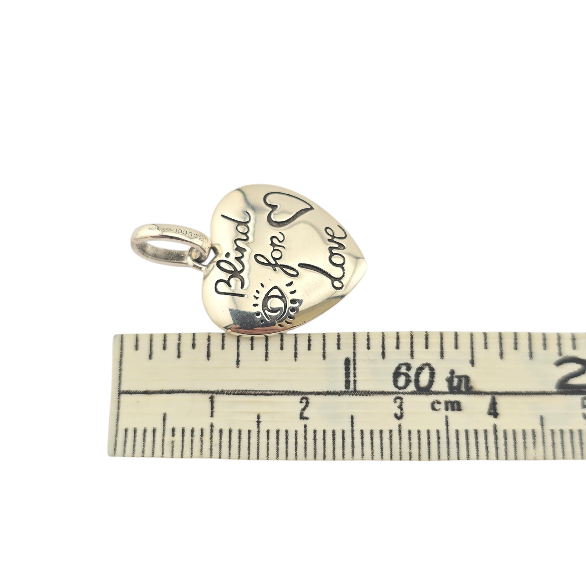GUCCI Blind For Love Heart Sterling Silver Necklace GUCCI