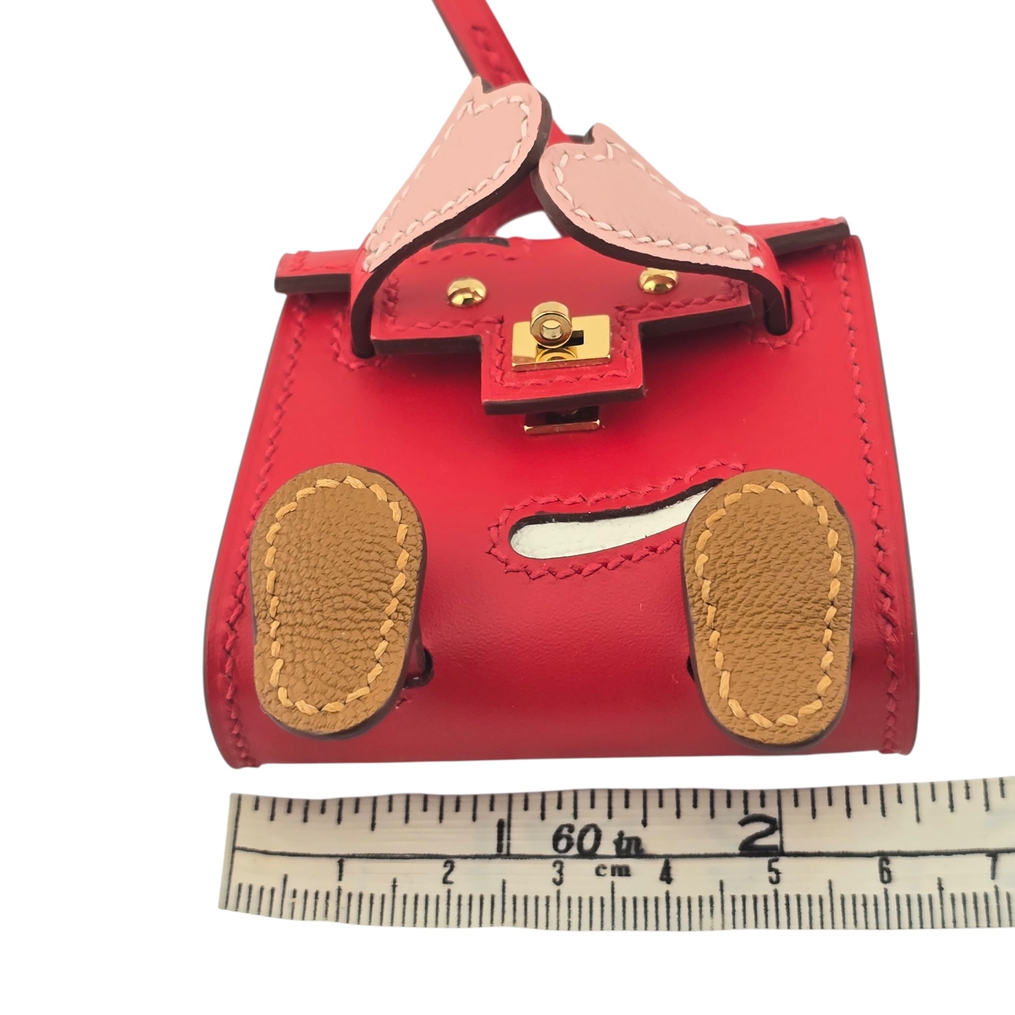 Hermes Quelle Idole Kelly Doll Bag Charm Sanguine