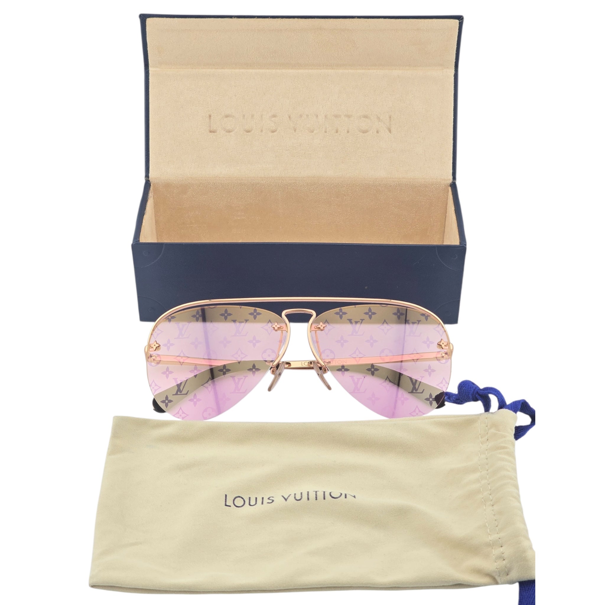 LOUIS VUITTON LV GREASE GOLD SUNGLASSES