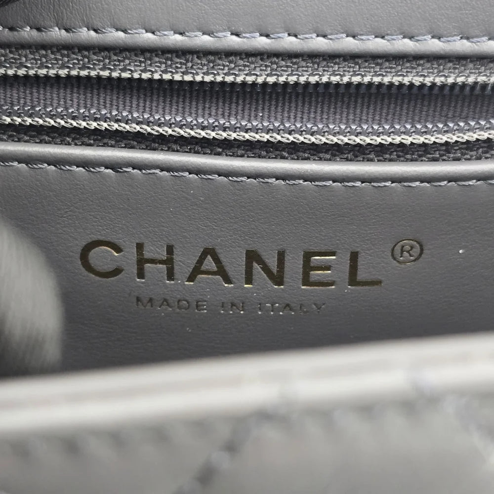 Chanel Small Kelly Re-Edition Grey Shopping Handbag CHANEL