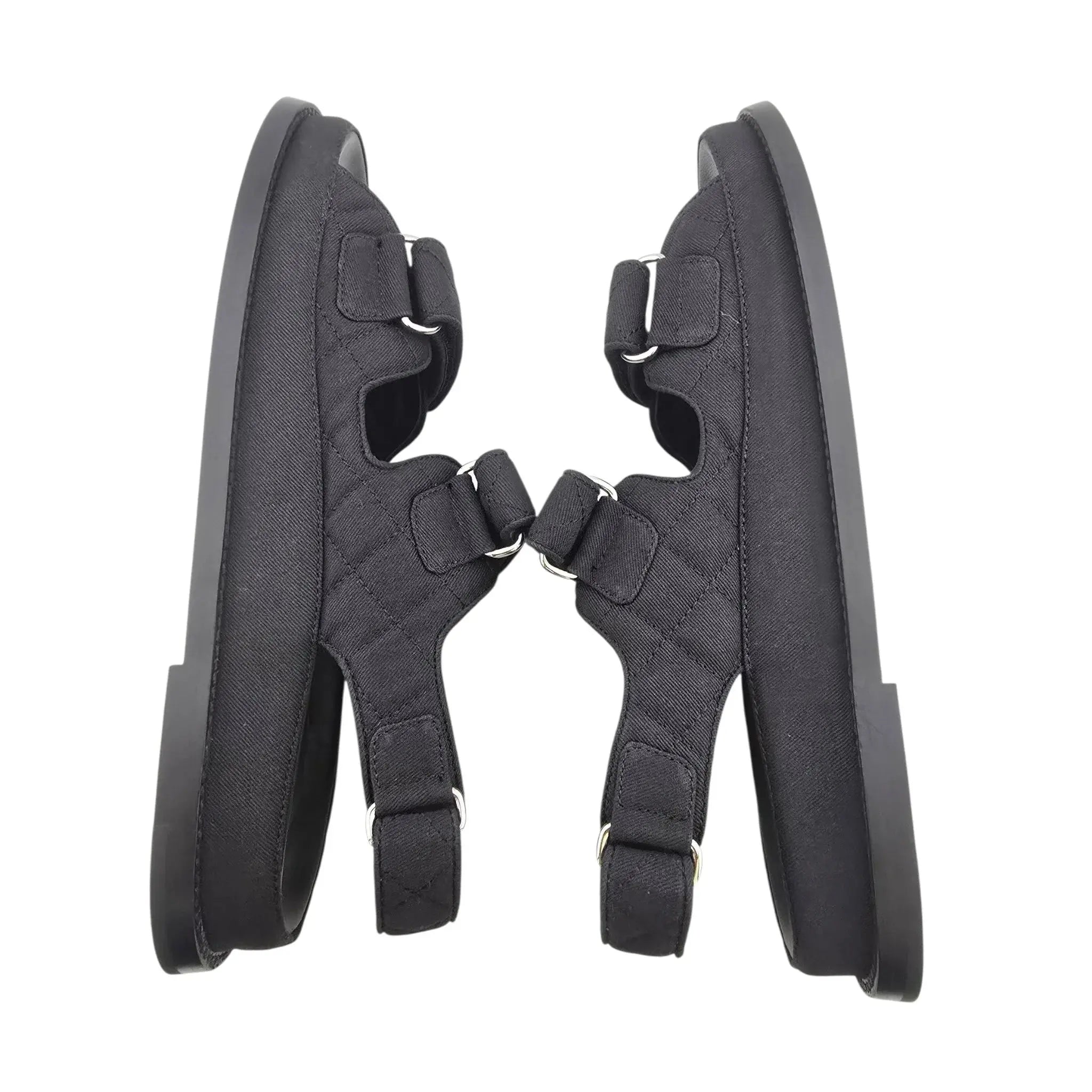 Chanel Mixed Fibers Velcro Dad Sandals 39 CHANEL