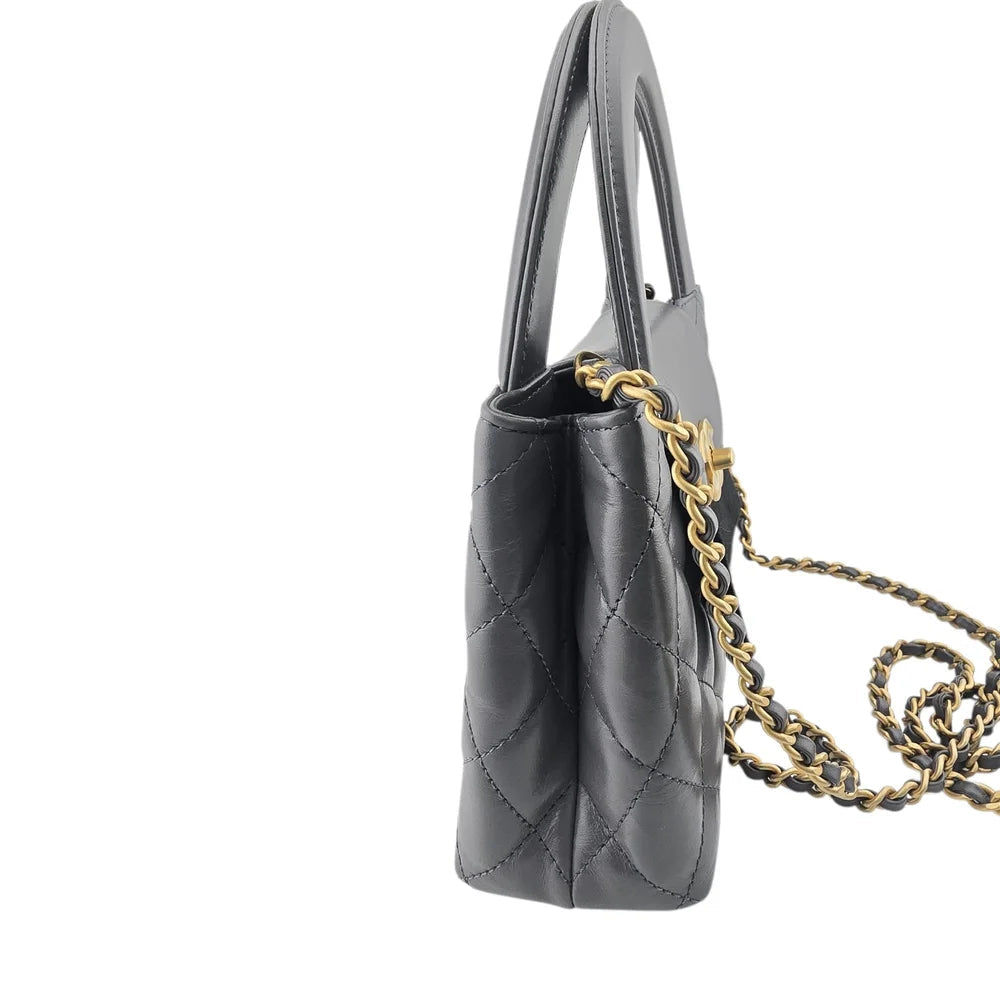 Chanel Small Kelly Re-Edition Grey Shopping Handbag CHANEL