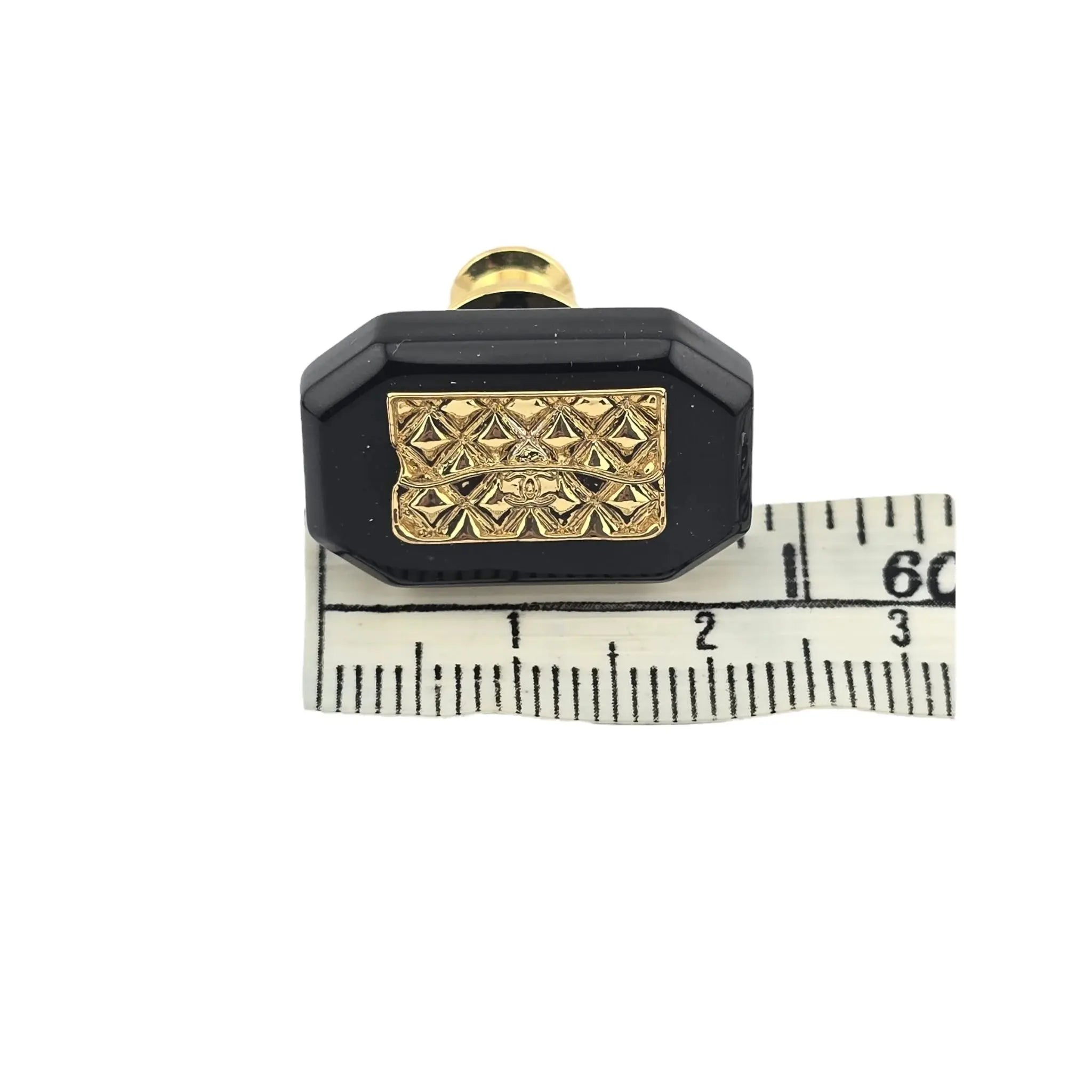 Chanel CC No 5 3 Black Gold Brooch 2023 CHANEL