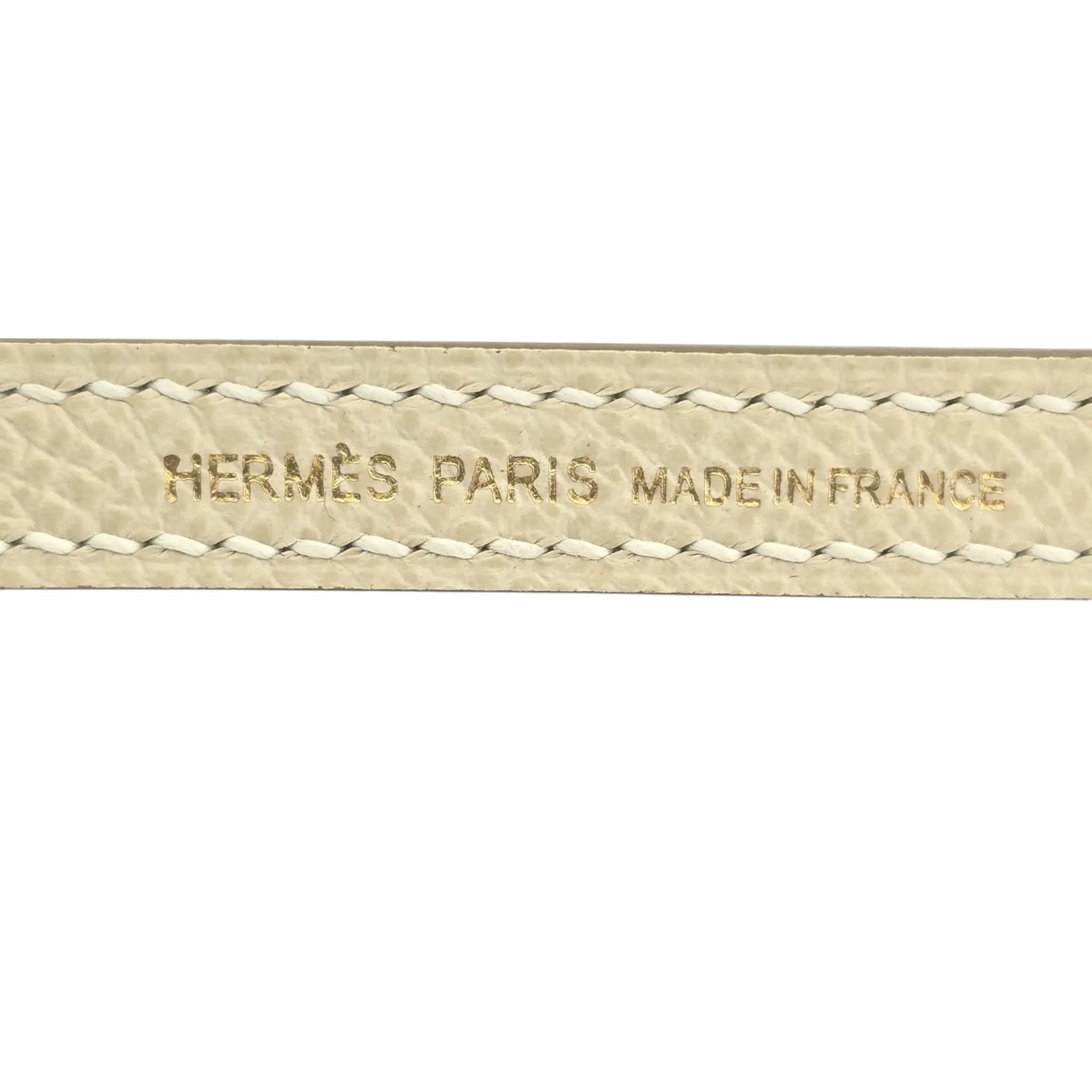 Hermes Mini Kelly II Epsom Craie Gold Hardware Bag HERMES