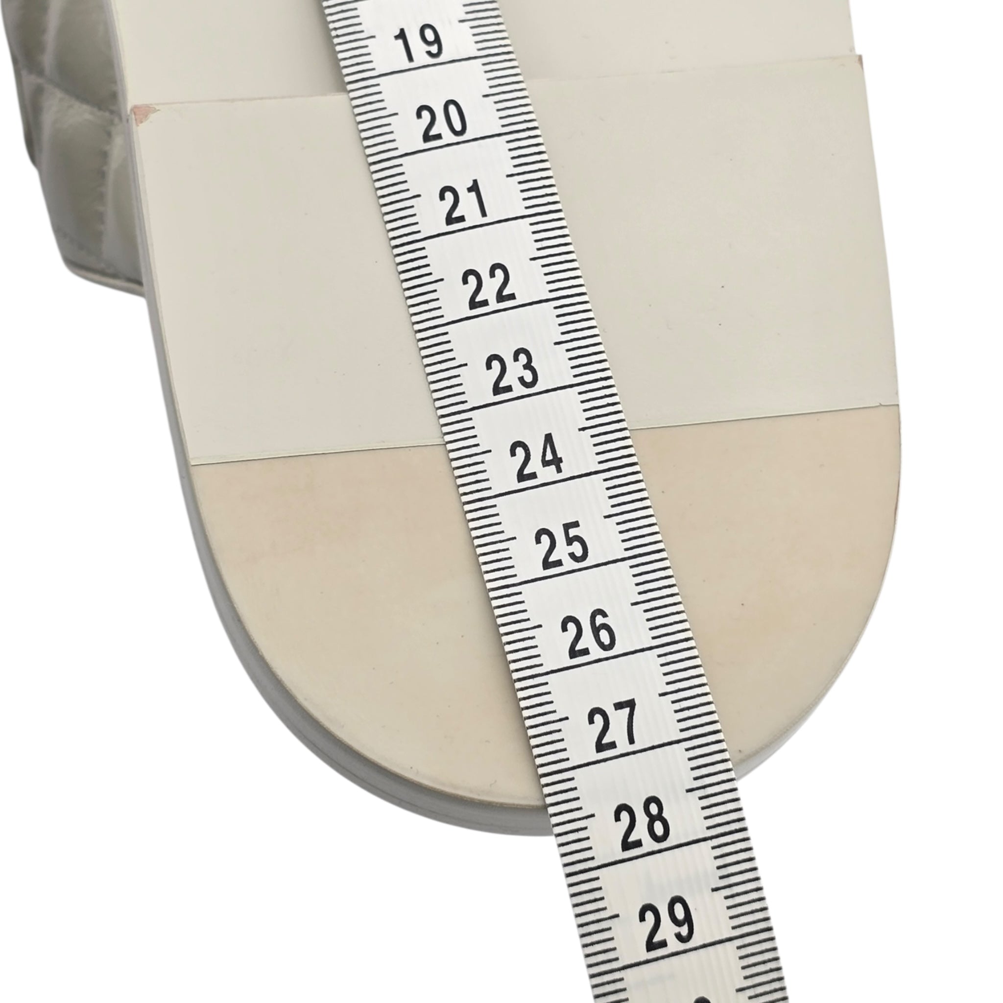 Chanel CC Dad Backless Cream White Quilt Sandals 39