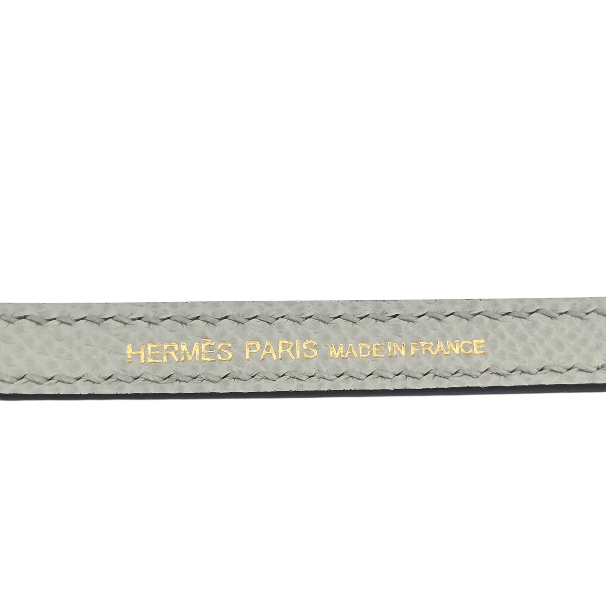 Hermes Mini Kelly II Epsom Bleu Glacier Gold Hardware HERMES