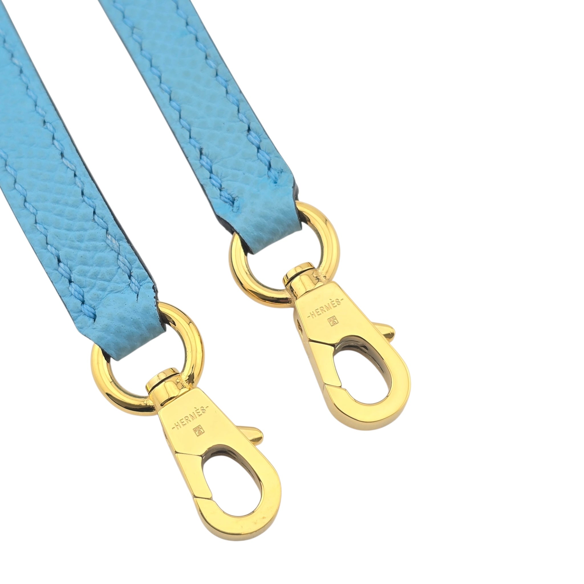 Hermes Mini Kelly II Bleu Celeste Epsom Gold Hardware