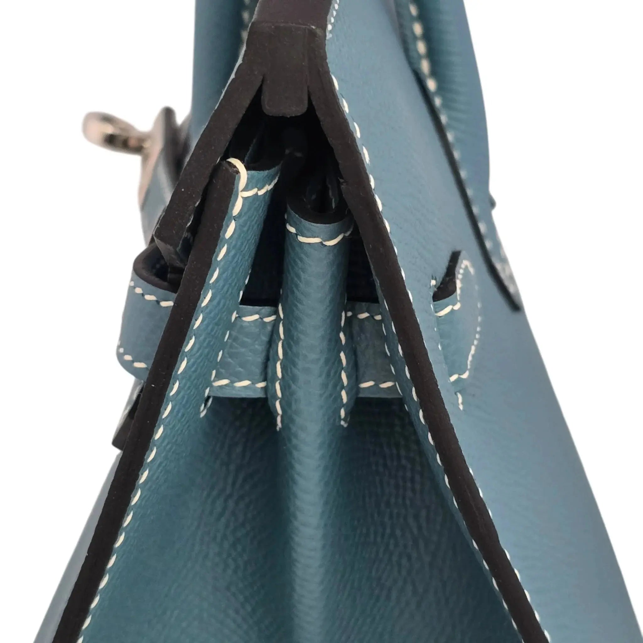 Hermes Birkin 25 Bleu Jean Epsom PHW Bag HERMES