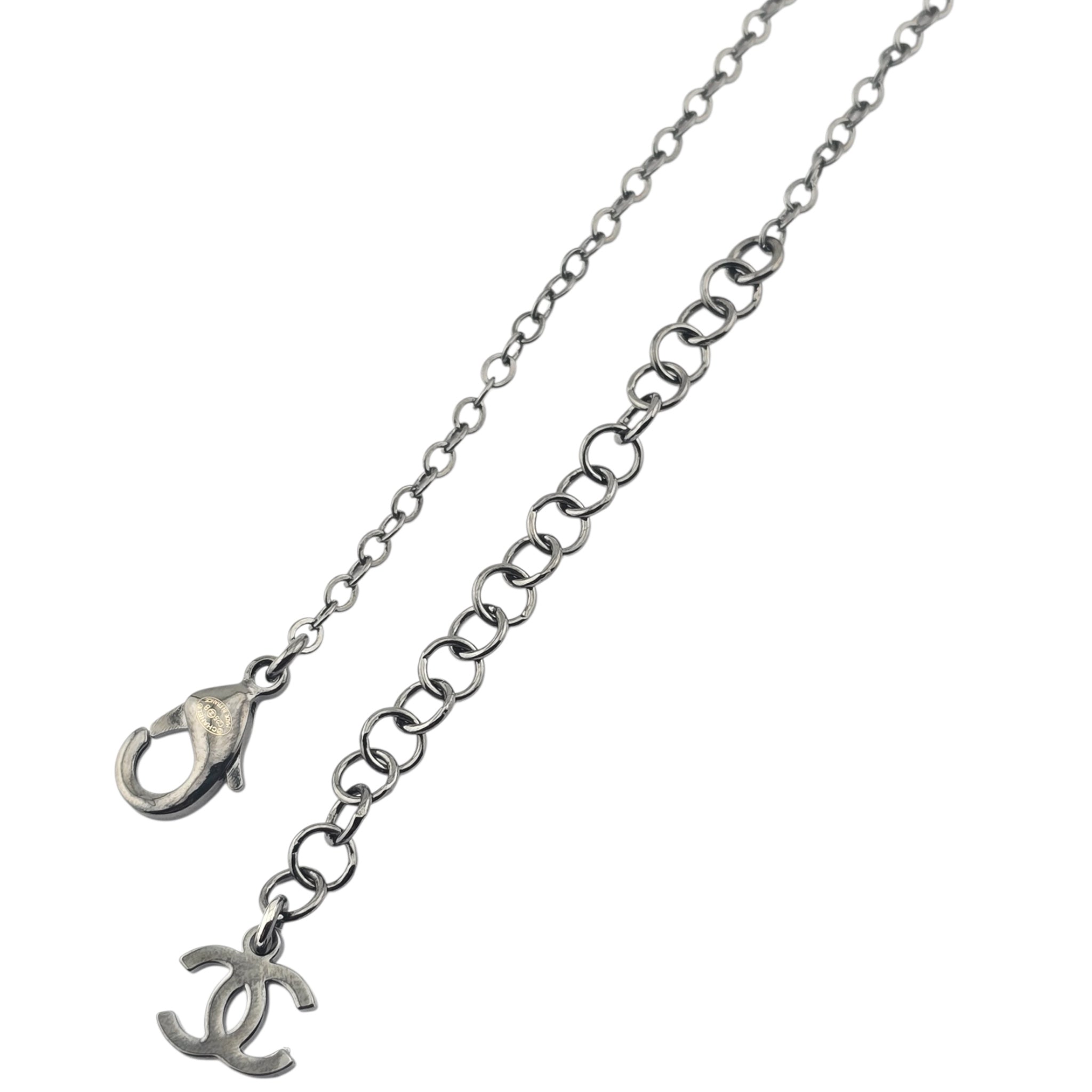 Chanel CC Long Ruthenium Pink Bow Necklace 2025 CHANEL