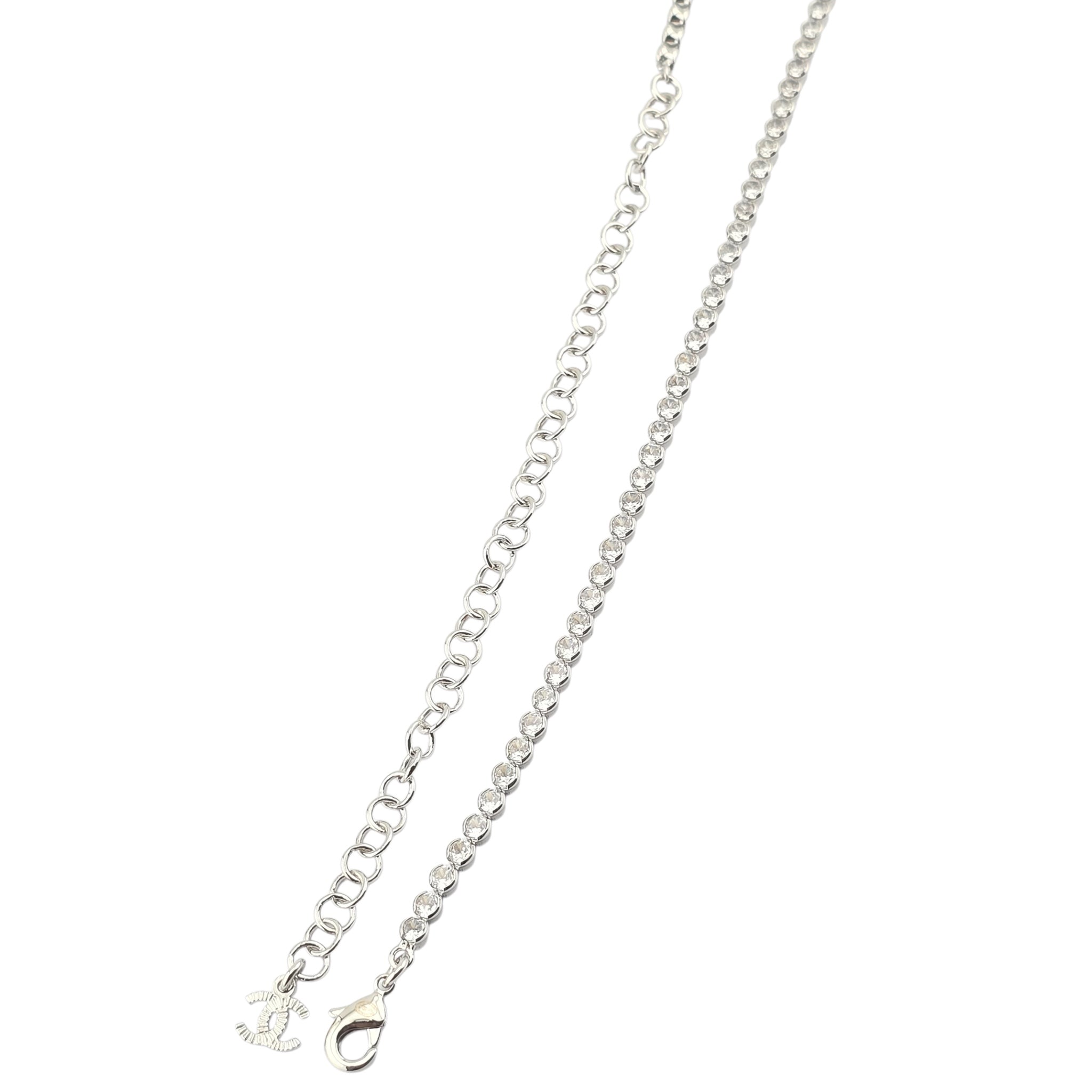 Chanel CC Crystal Silver Gold Necklace 2025 CHANEL