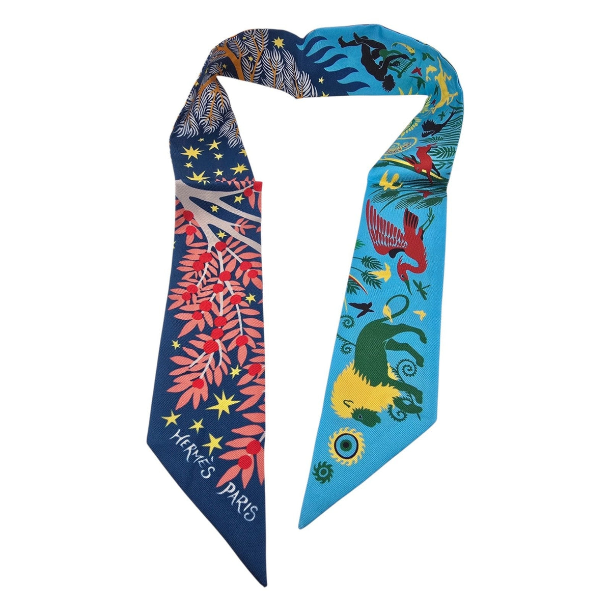 Hermes Silk Twilly Sous le Charme d'Orphee HERMES