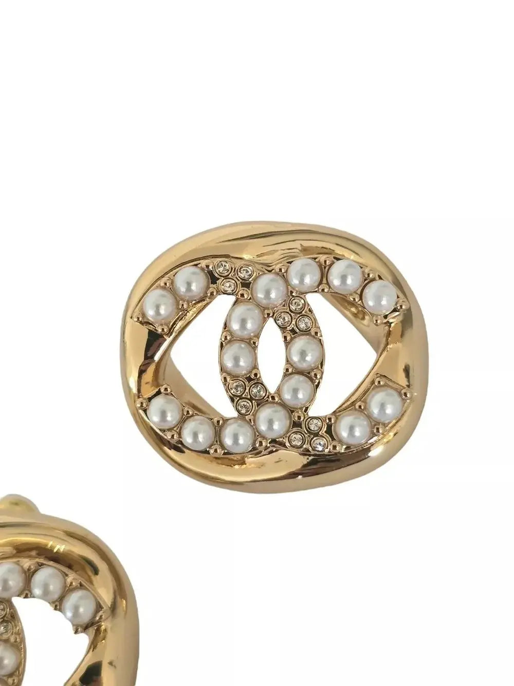 Chanel CC Faux Pearl Crystals Earrings 2024 CHANEL
