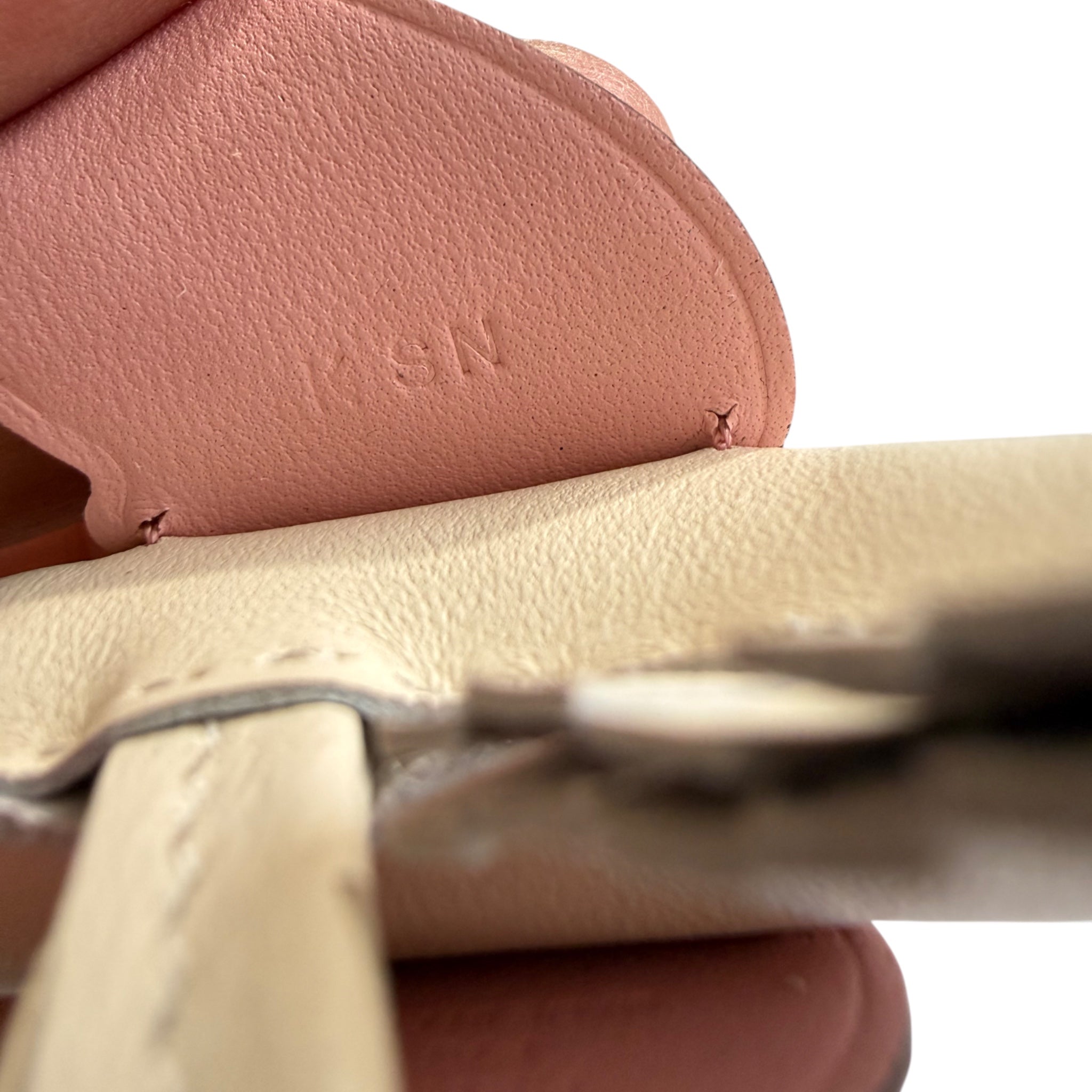 Hermès Rodeo Pegase Craie / Rose Sakura Leather and Alligator Touch PM Charm Bag