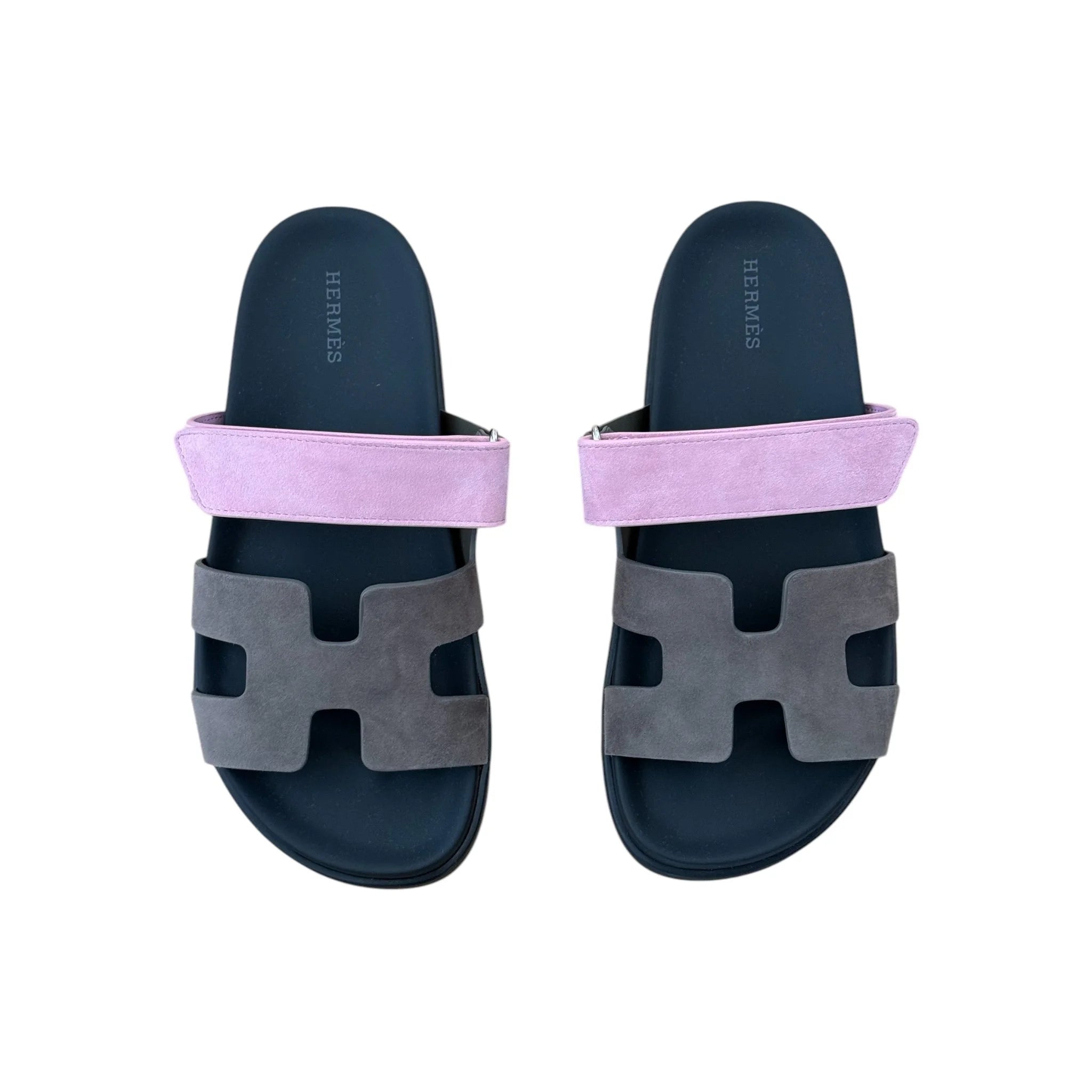 Hermes Chypre Suede Sandal Toundra / Rose 39 UK6 HERMES