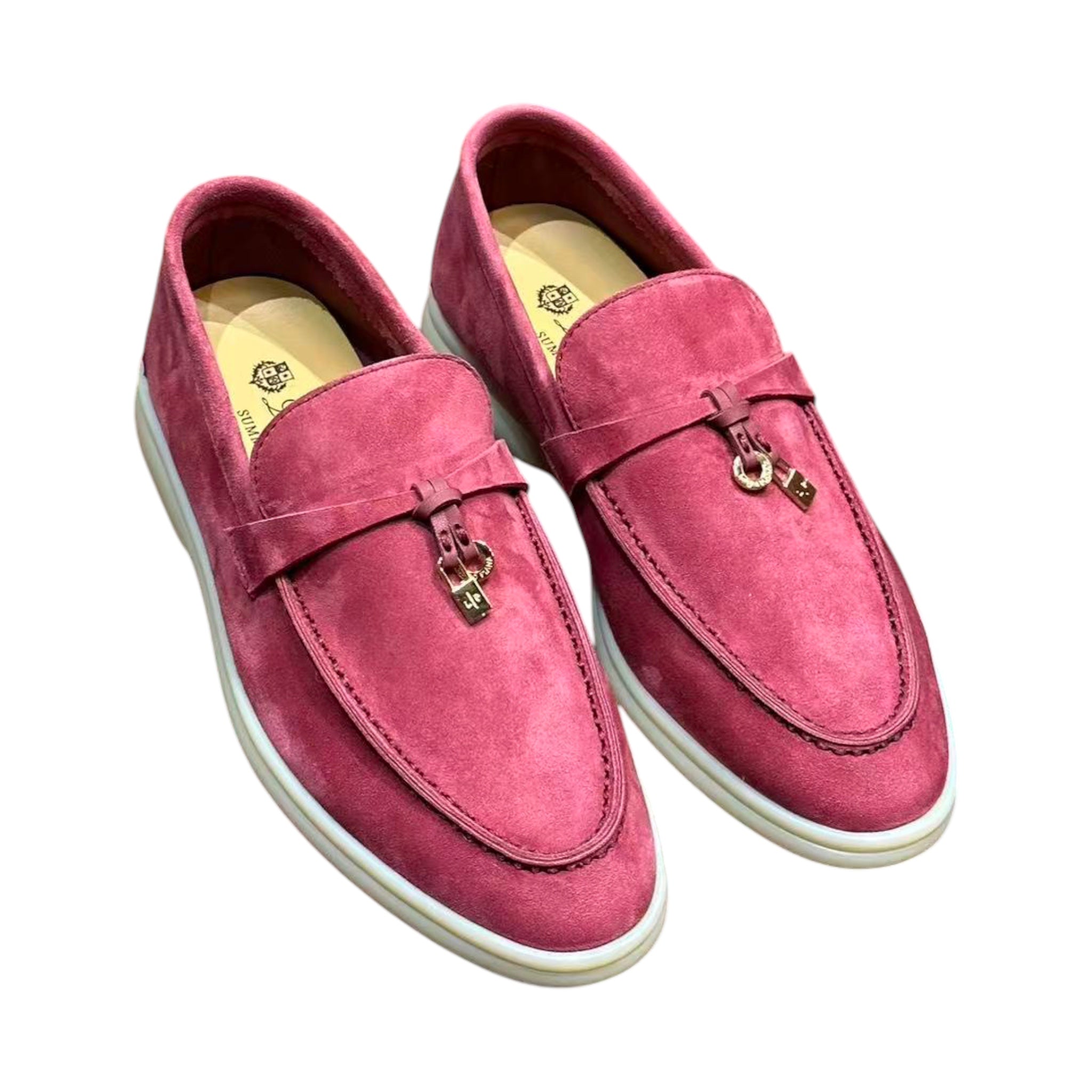 Loro Piana Summer Charms Walk Loafers - Rose - 38