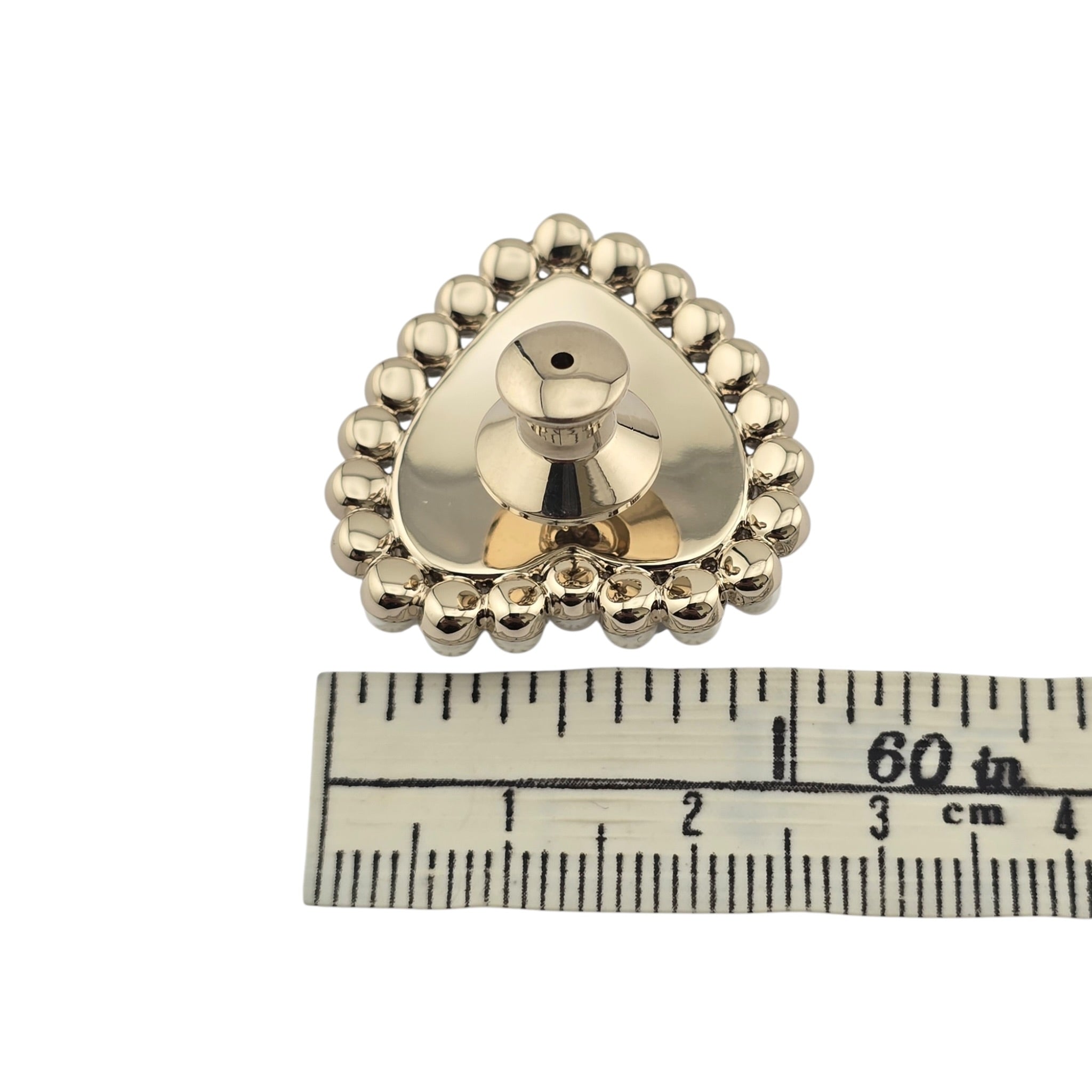 Chanel CC Black Gold Heart Faux Pearl Pin Brooch 2025 CHANEL