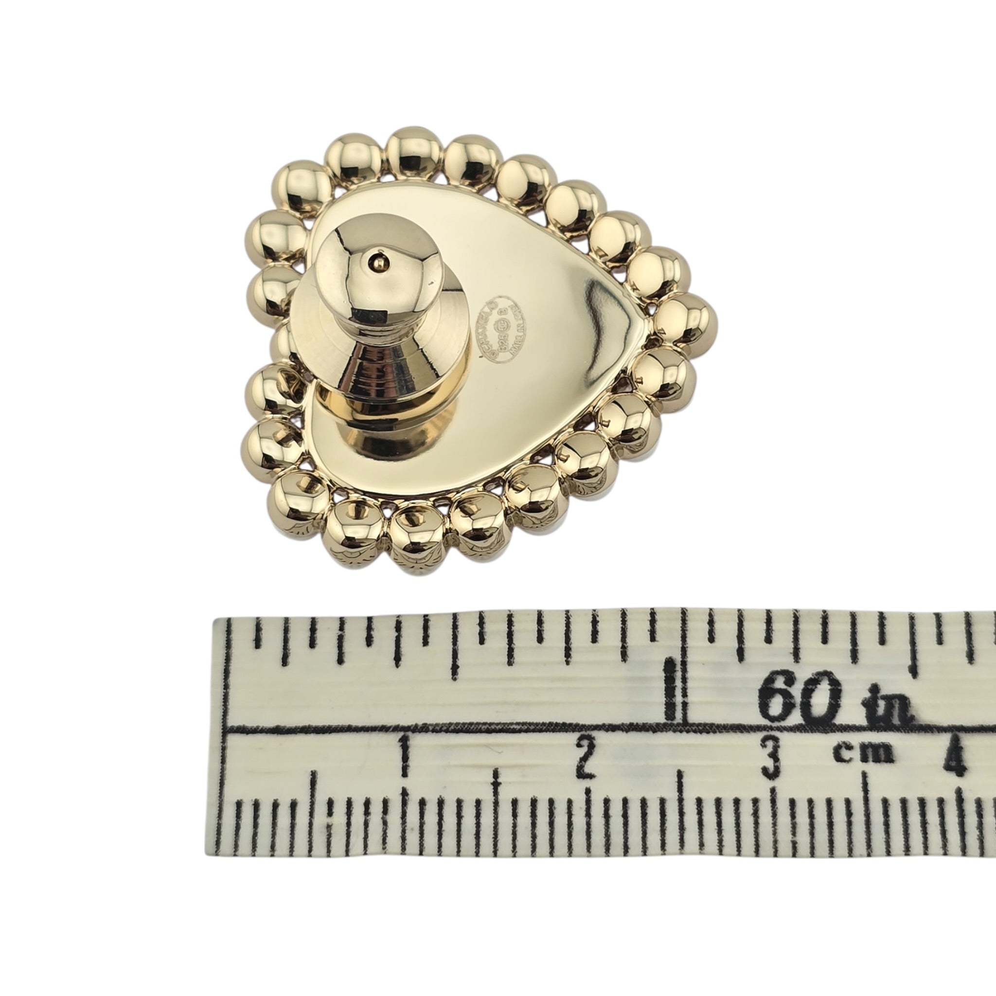 Chanel CC Pink Gold Heart Faux Pearl Pin Brooch 2025 CHANEL