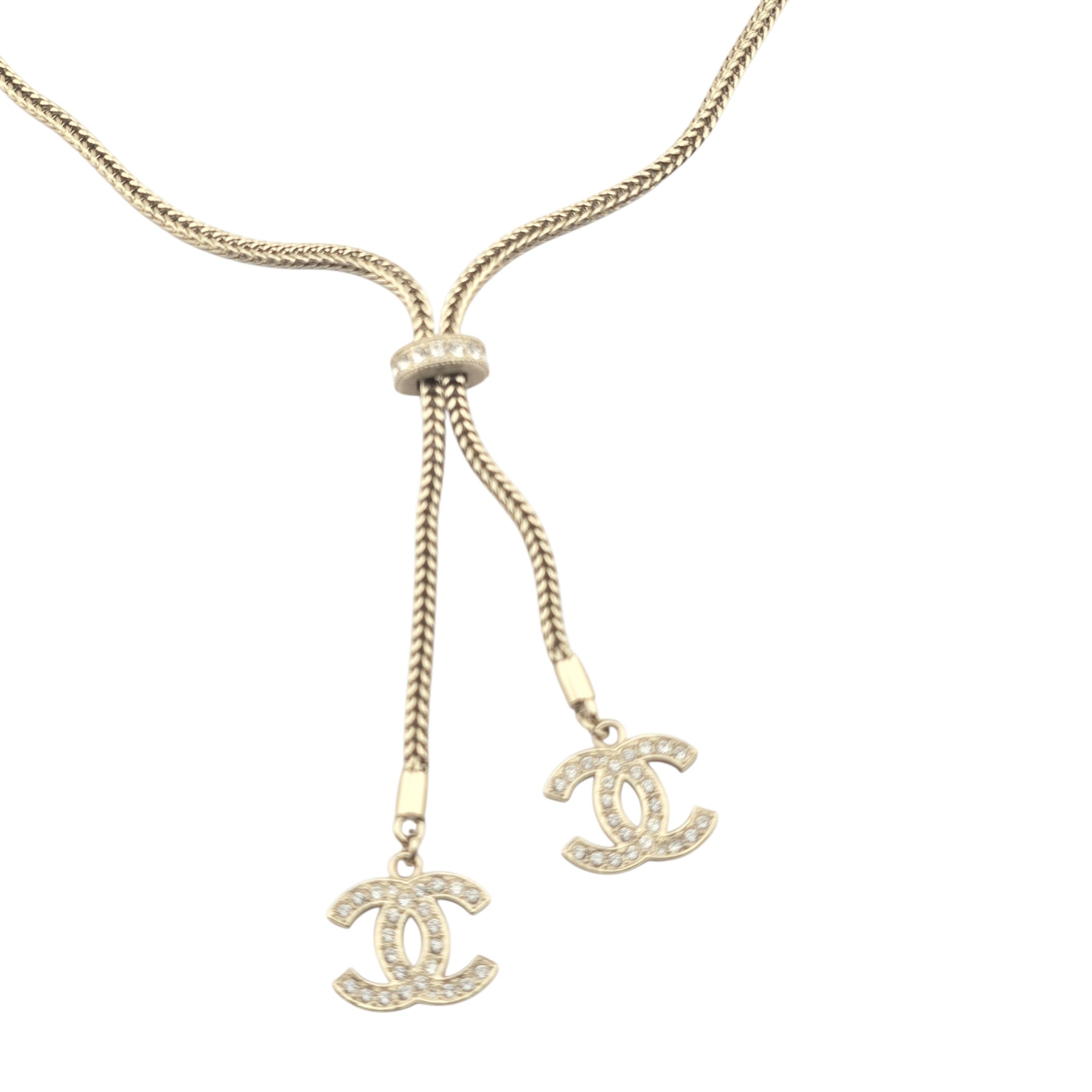 Chanel CC Gold Pendant Necklace 2024 CHANEL