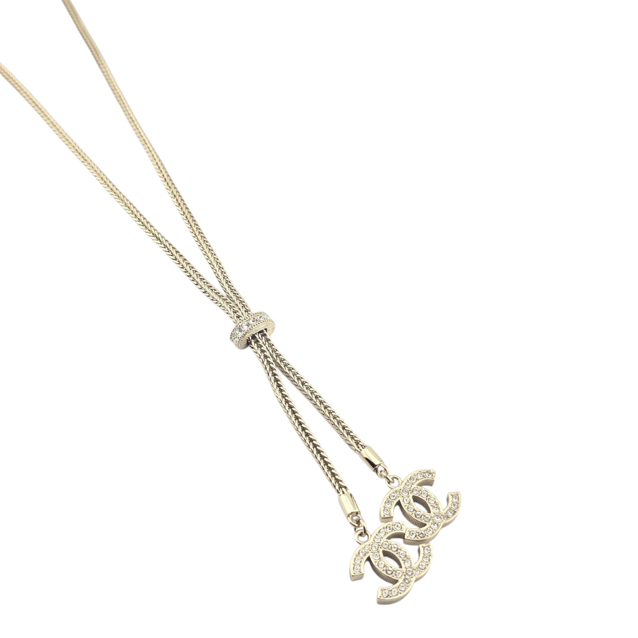 Chanel CC Gold Pendant Necklace 2024 CHANEL