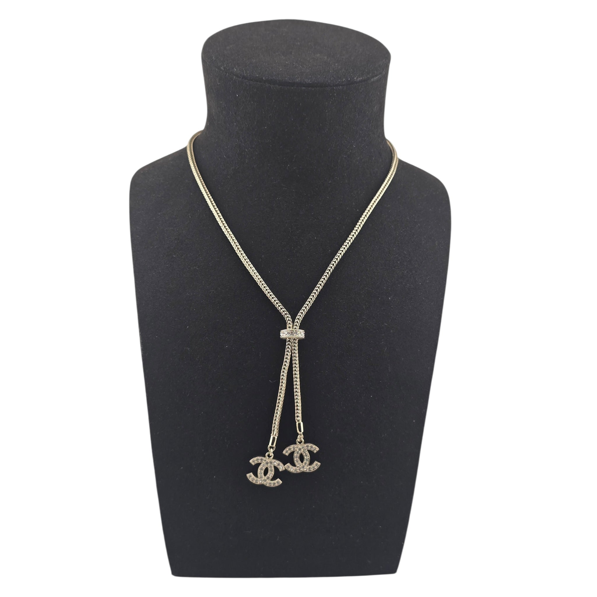 Chanel CC Gold Pendant Necklace 2024 CHANEL
