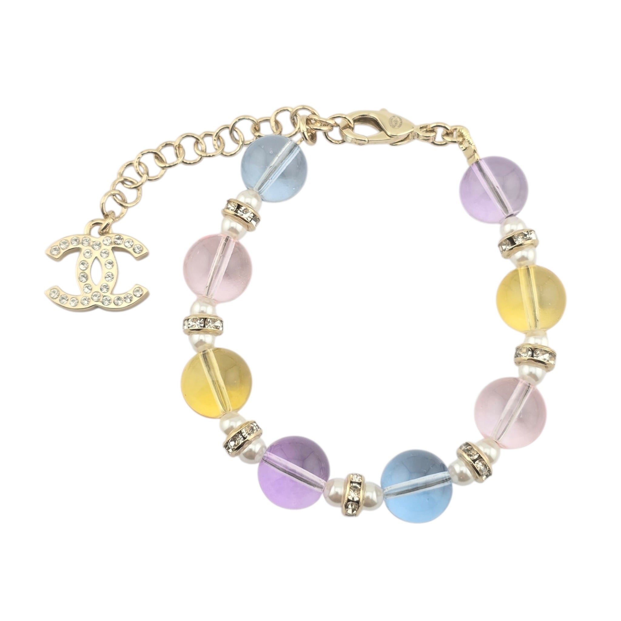 Chanel CC Multicoloured Glass Pearl Bracelet 2026 CHANEL