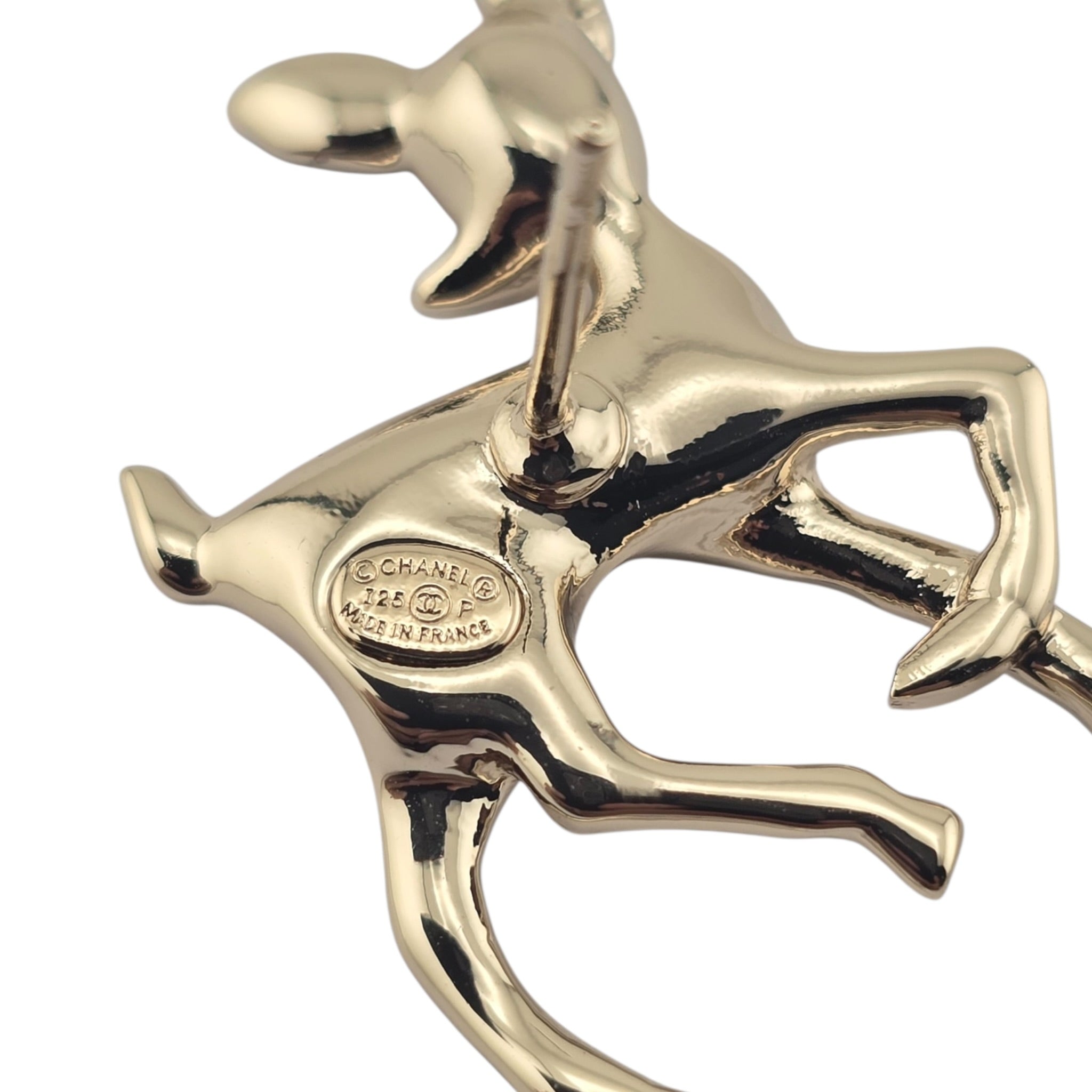 Chanel CC Deer Earrings Gold 2025 CHANEL