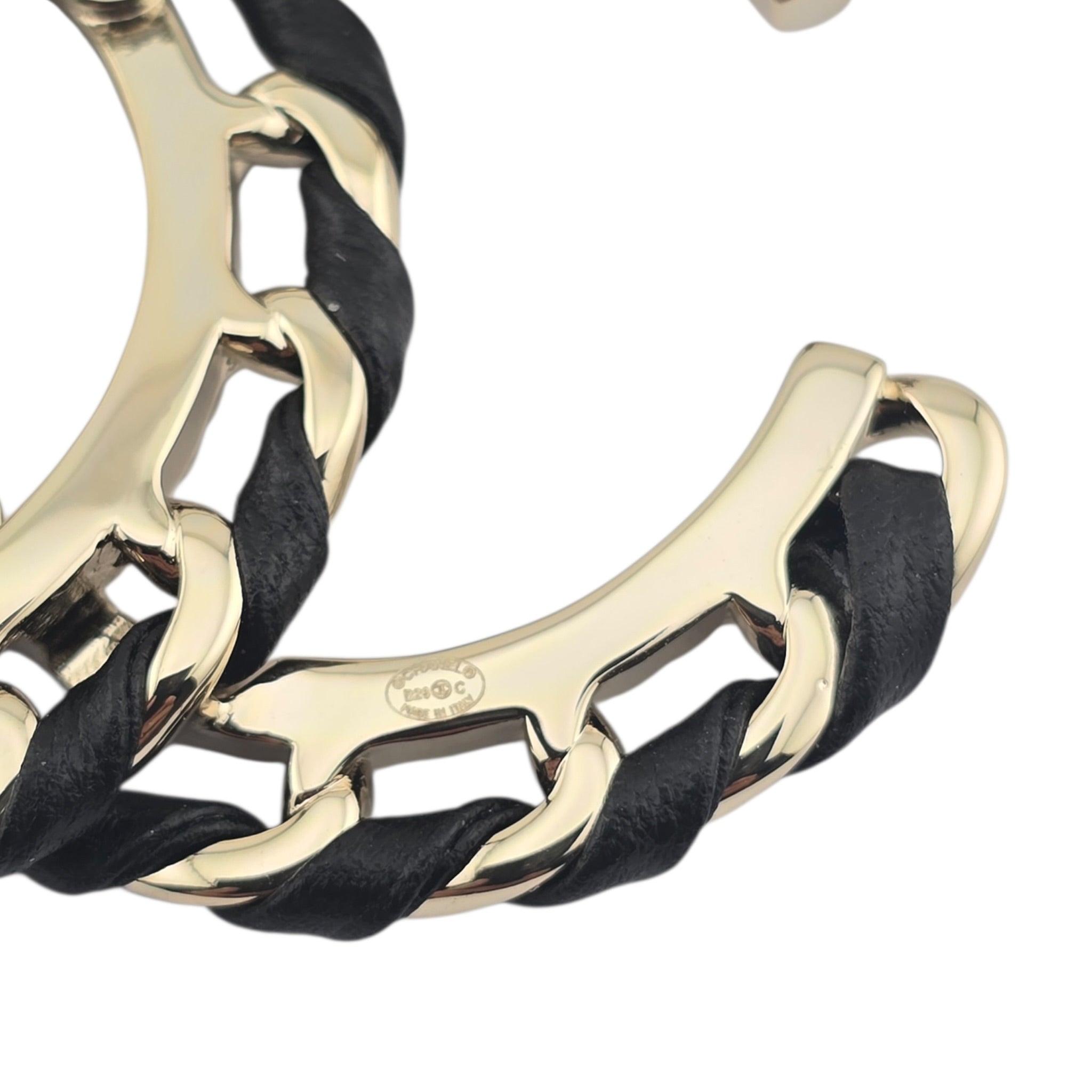 Chanel CC Lambskin Black Gold Brooch 2026 CHANEL