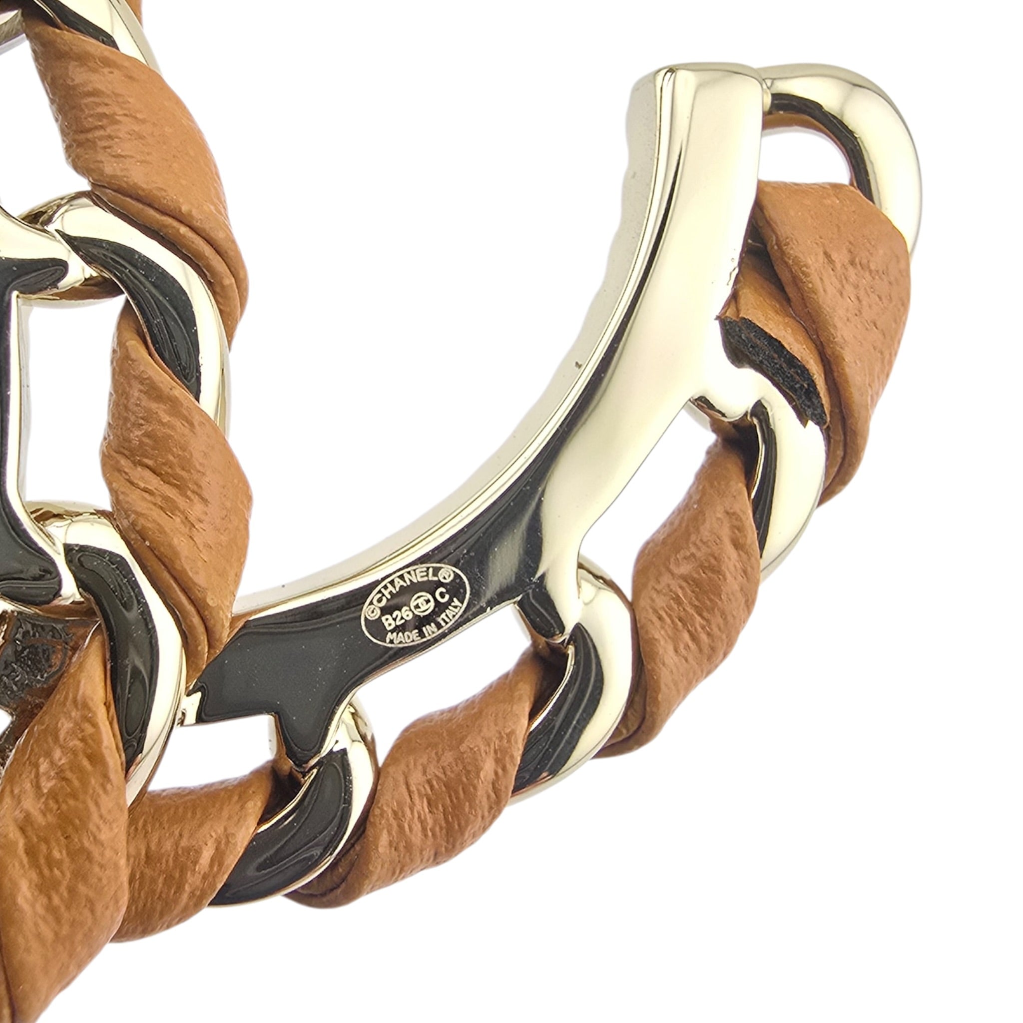 Chanel CC Lambskin Tan Brown Gold Brooch 2026 CHANEL