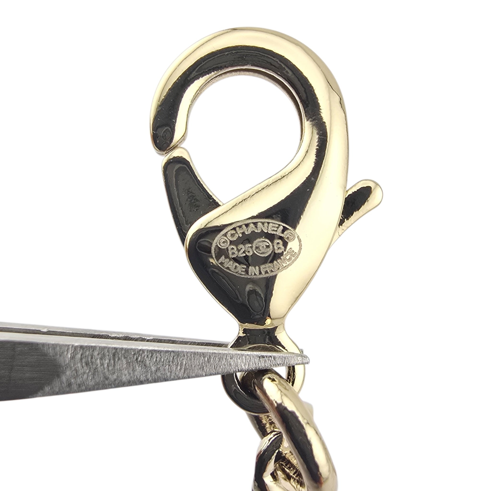 Chanel CC Black Crystal Enamel Camellia Pendant Necklace CHANEL